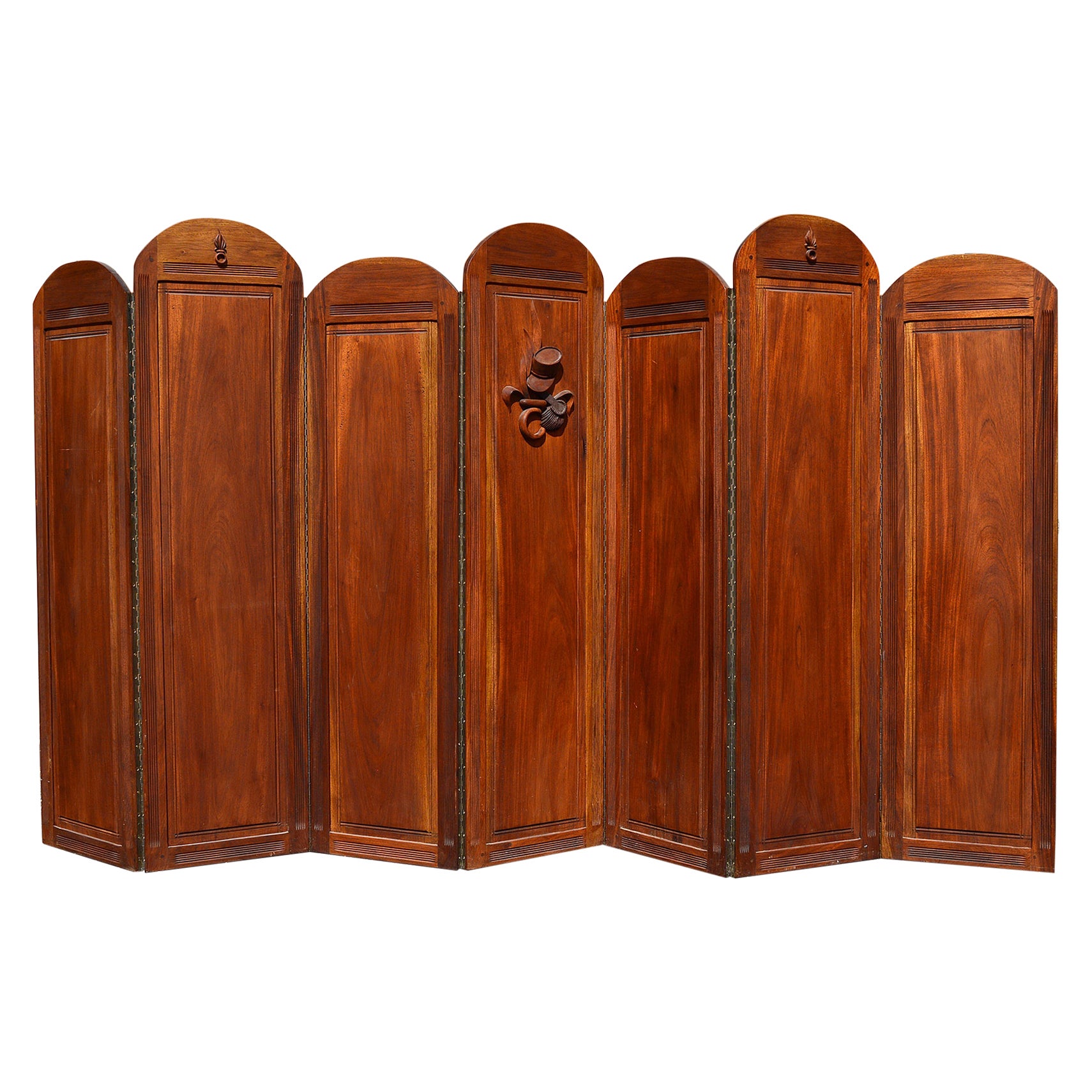 Large Art Deco Folding Screen from the Foreign Legion, circa 1940