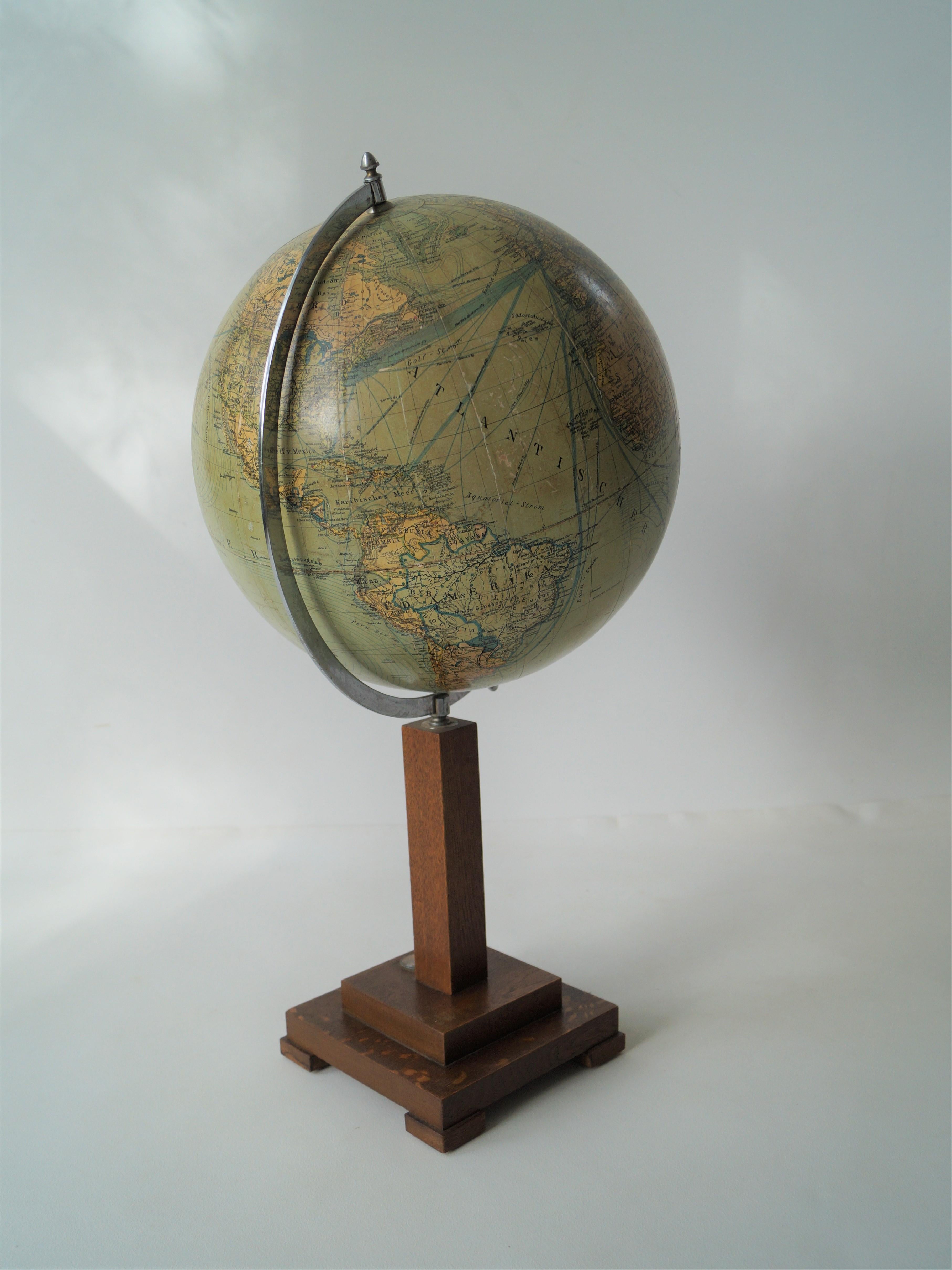 Large Art Deco globe by Columbus Erdglobus, 1930s 1