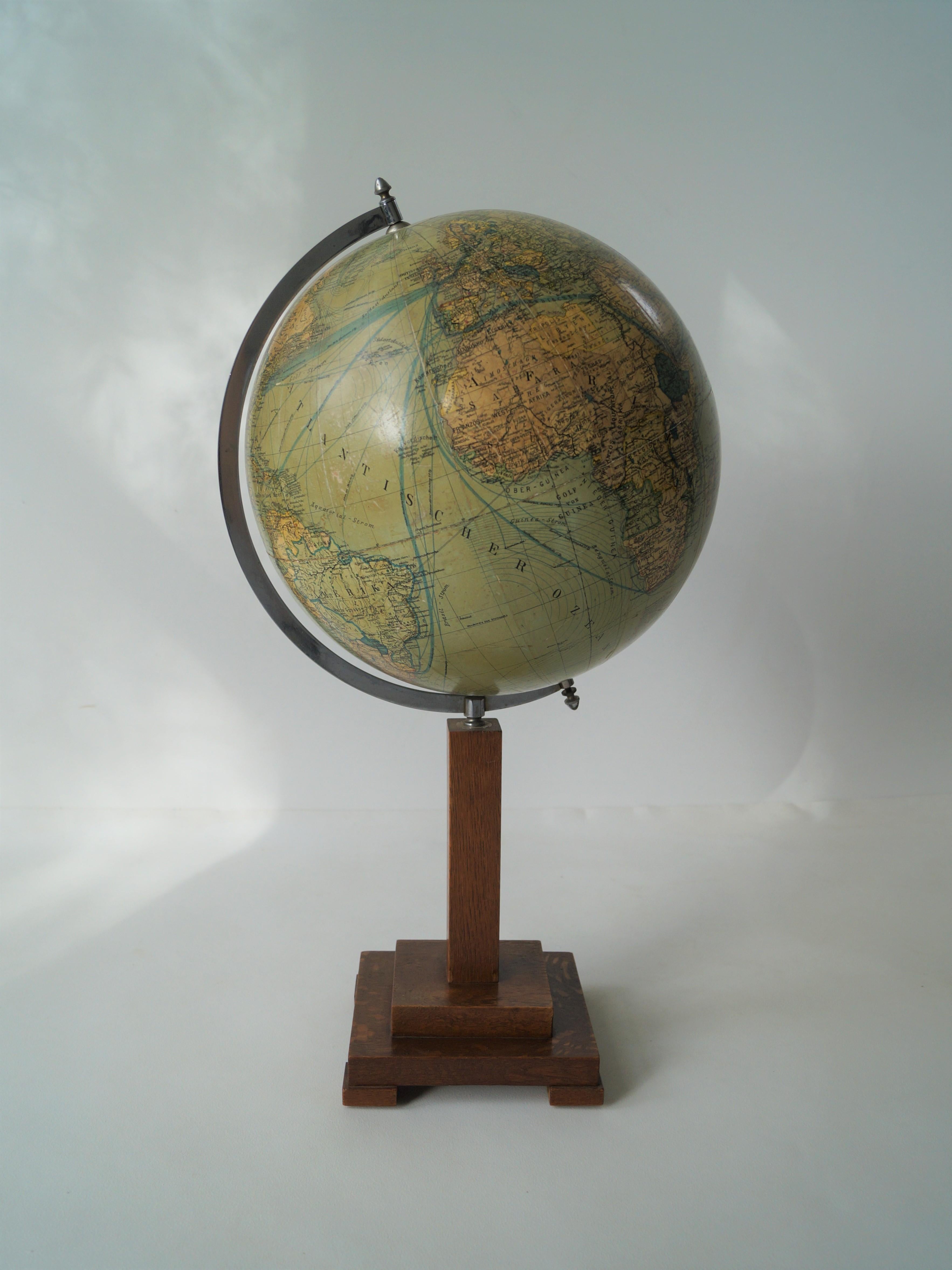 Large Art Deco globe by Columbus Erdglobus, 1930s 2