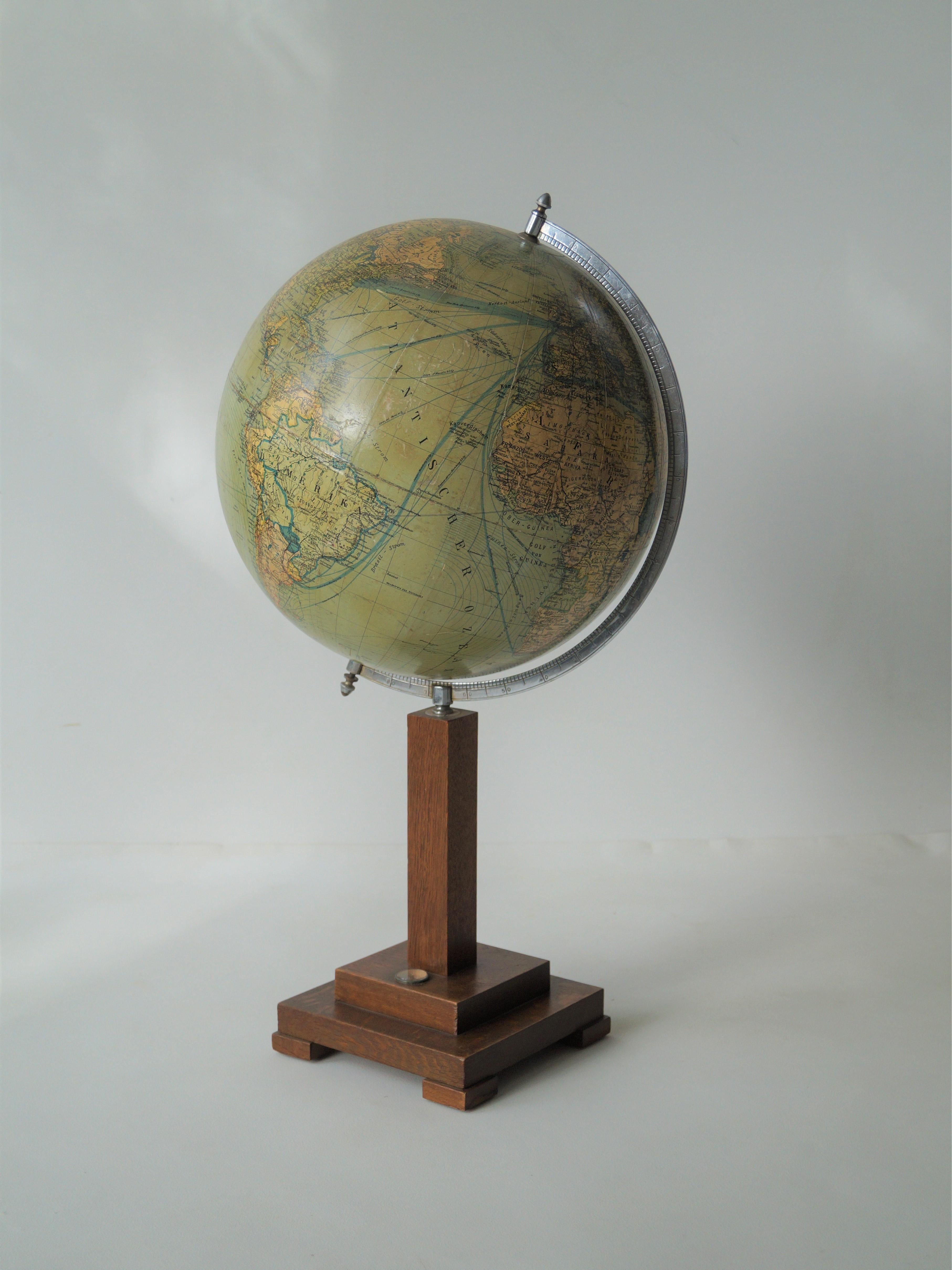 Large Art Deco globe by Columbus Erdglobus, 1930s 3