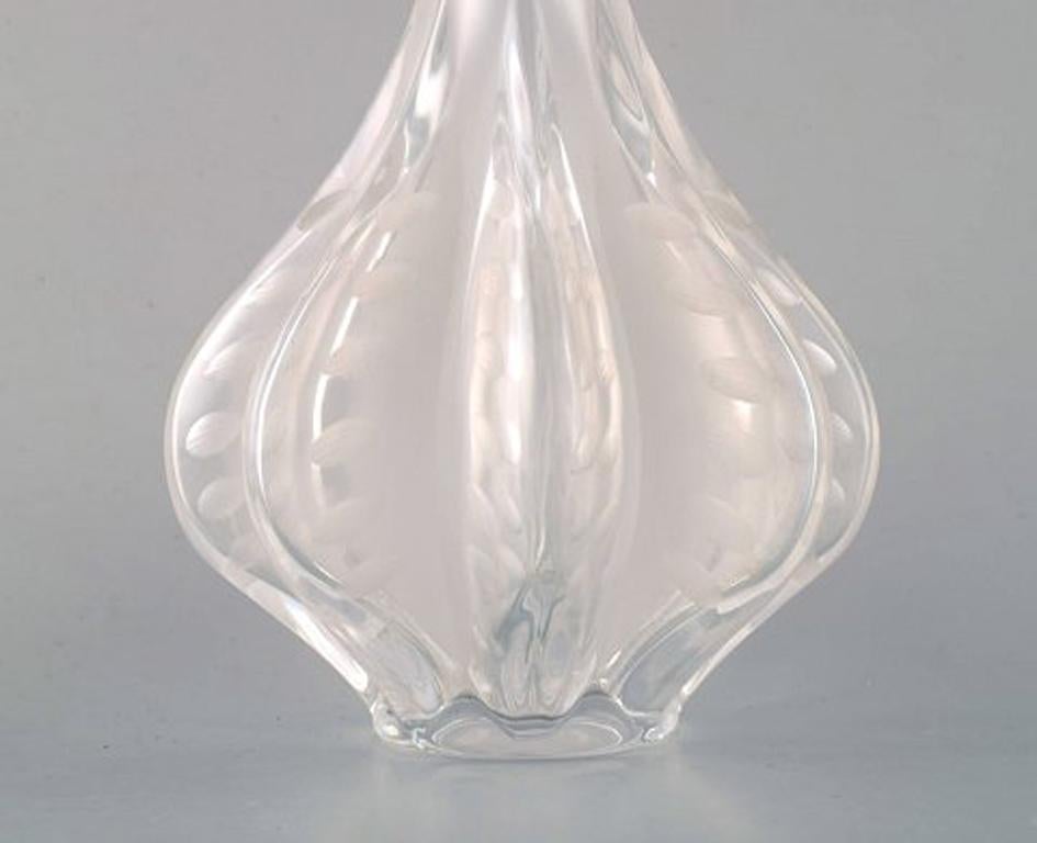 French Large Art Deco Lalique Art Glass Vase For Sale