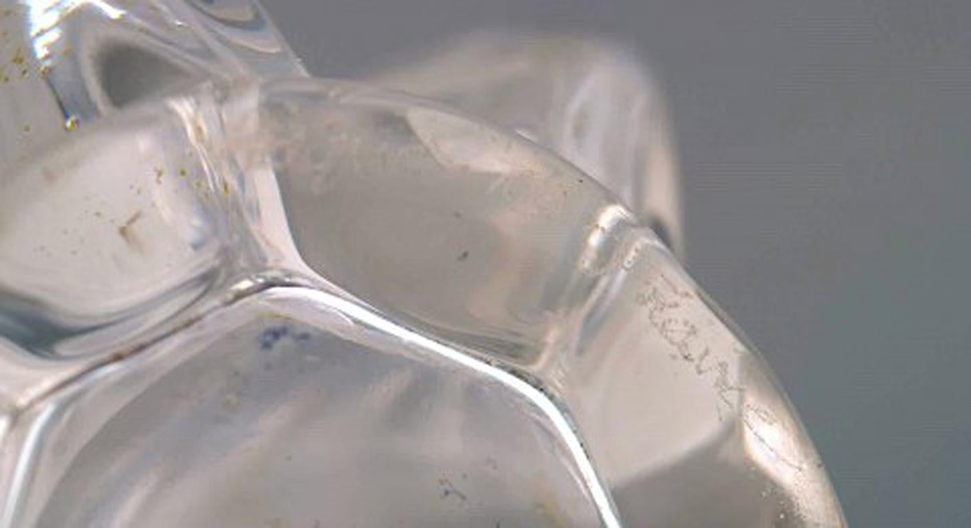Gran jarrón de cristal Art Déco Lalique mediados del siglo XX en venta