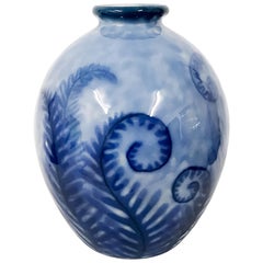Große Vase aus Limoges-Porzellan im Art déco-Stil von Camille Tharaud, Frankreich, 1930