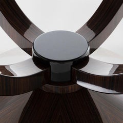 Grande table d'appoint Art Déco en ébène de Macassar « Hester »
