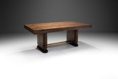 Gran mesa Art Déco de ébano de Macassar, Europa Años 30