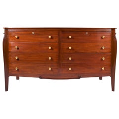 Antique Large Art Deco Mahogany Chest of Drawers or Dresser