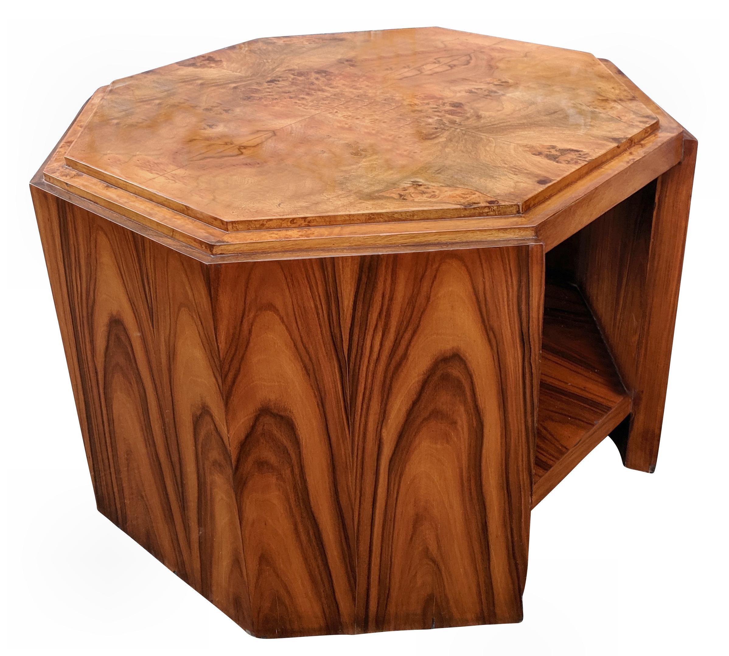 Large Art Deco Maple Occasional Table, circa 1930 In Good Condition In Devon, England