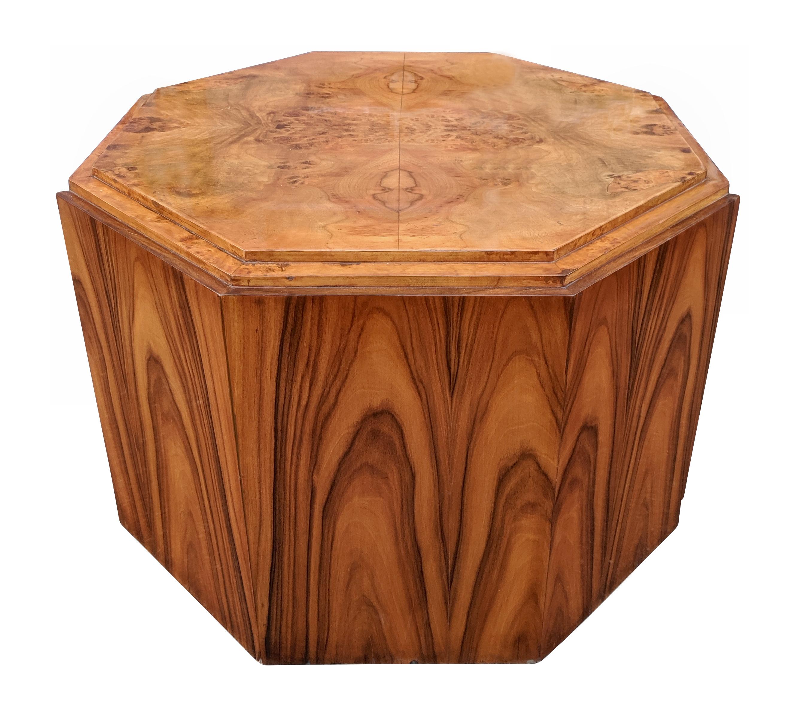 Large Art Deco Maple Occasional Table, circa 1930 1