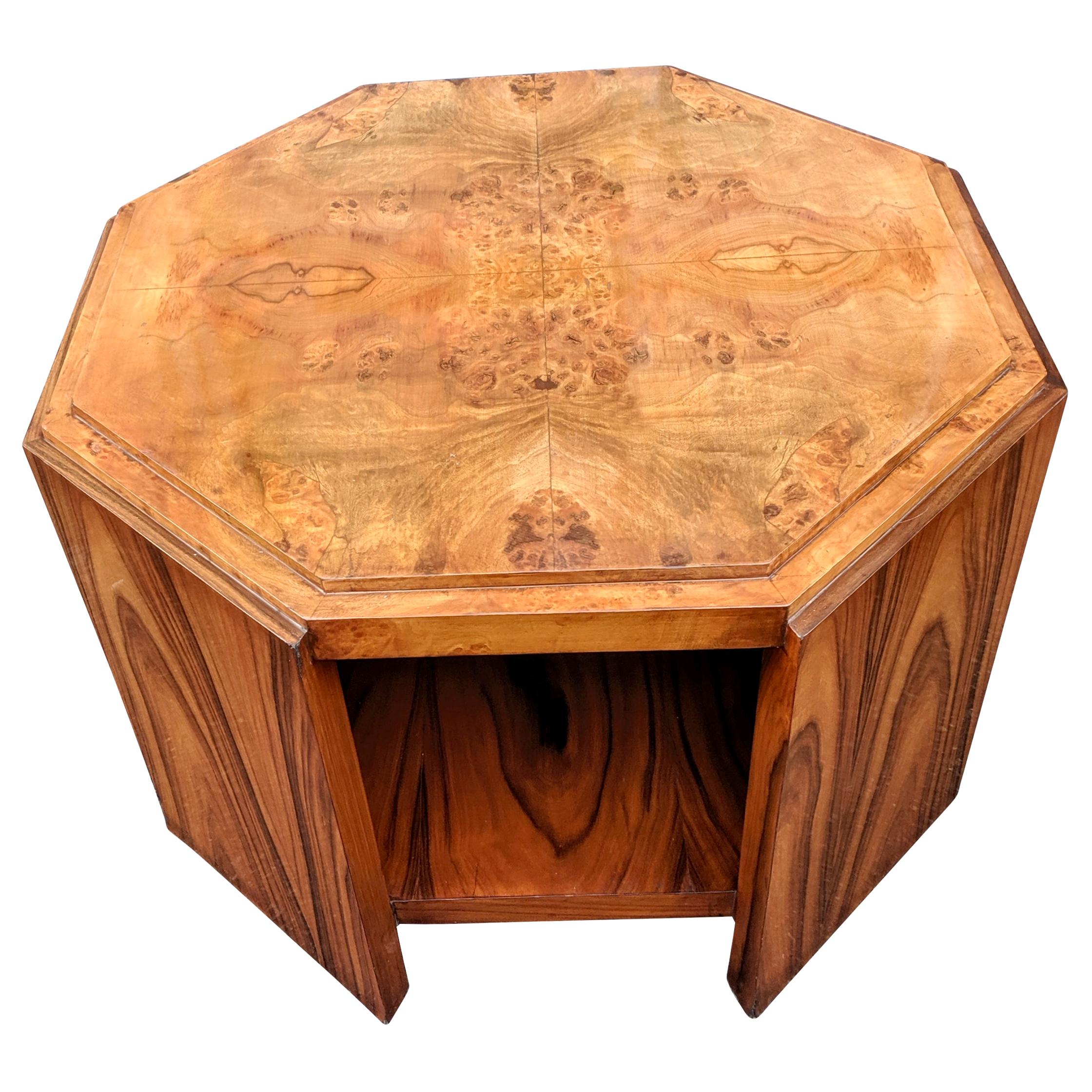 Large Art Deco Maple Occasional Table, circa 1930