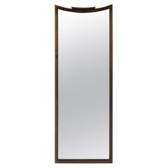 Large Art Deco Mirror, Walnut and Mahogany Frame, Antique Glass, Sweden 1930s.