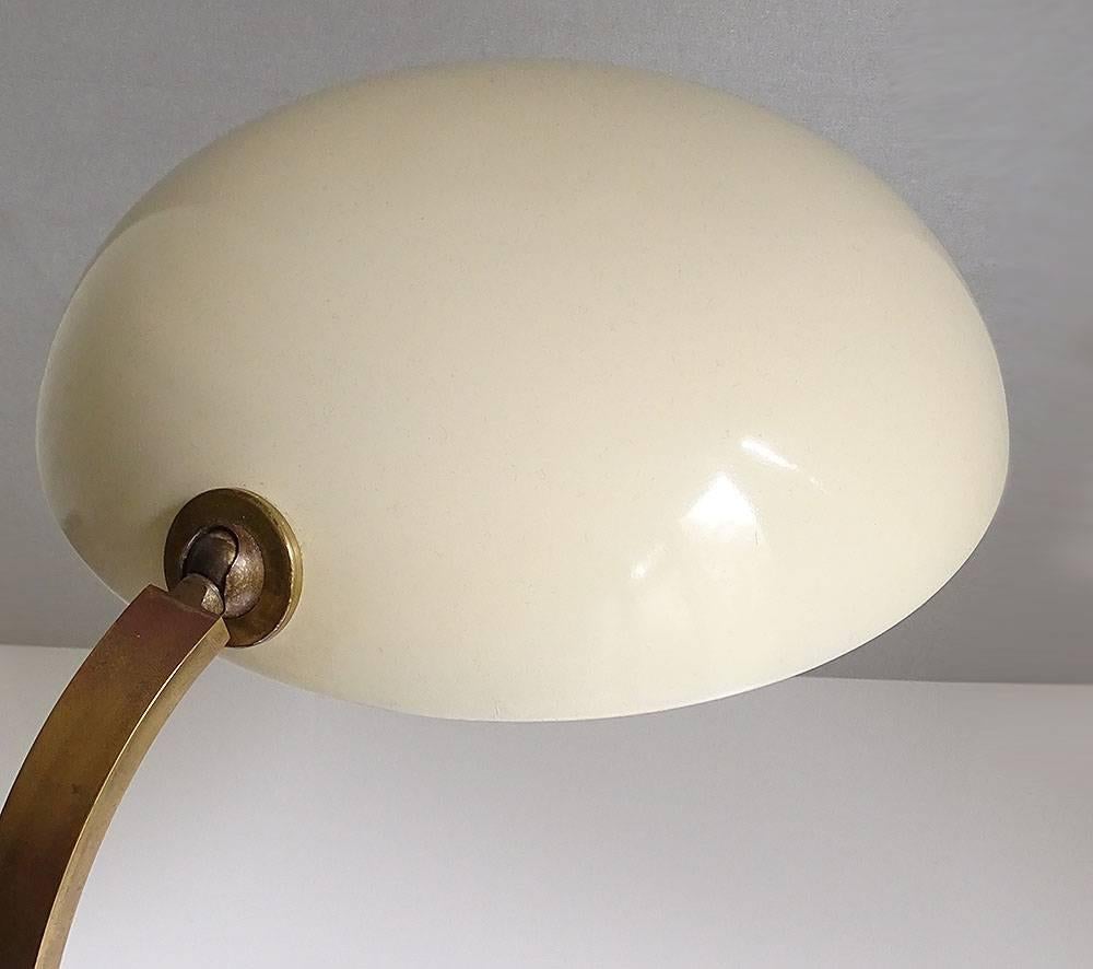 Large Art Deco Modernist Bauhaus Brass Desk Table Lamp, 1930s  3