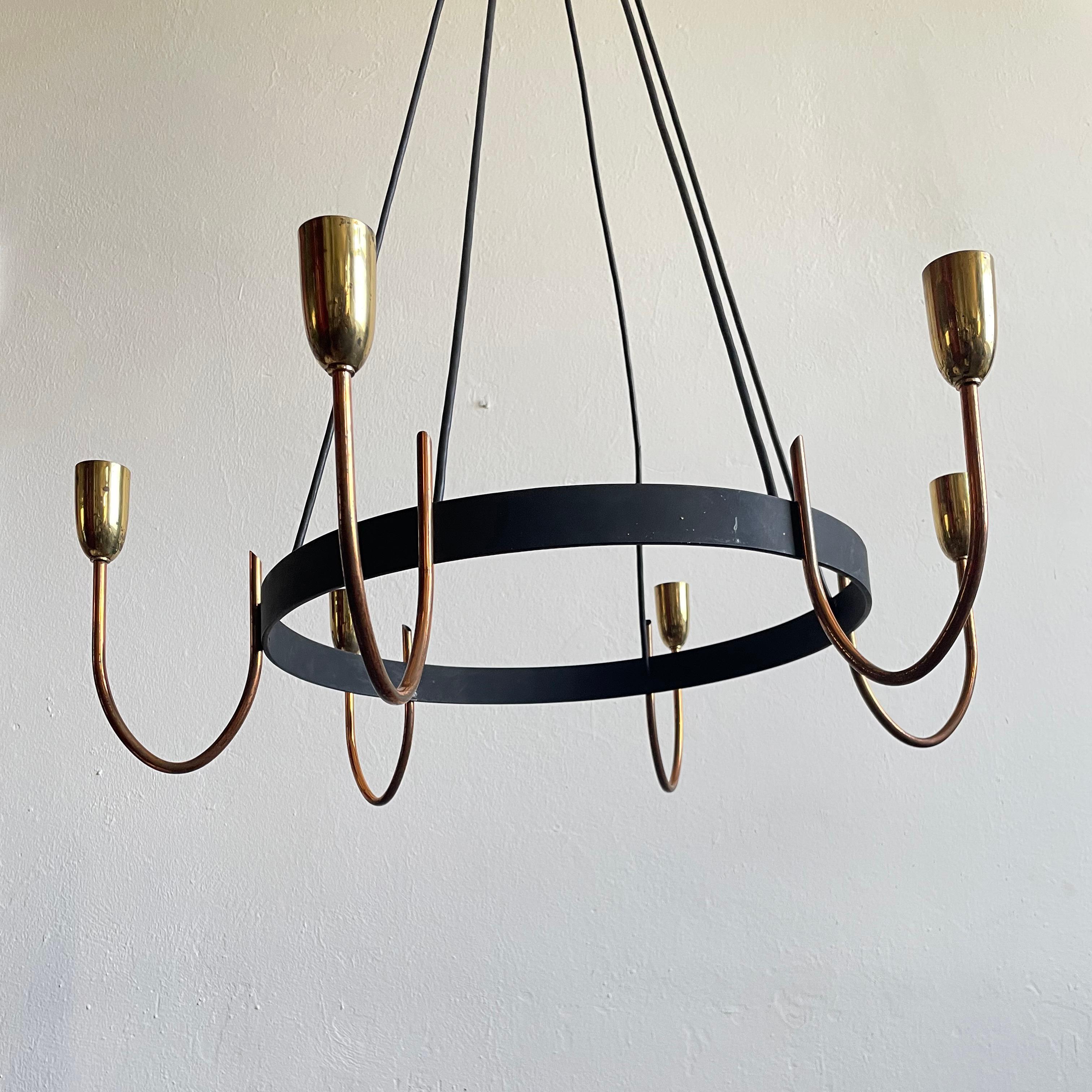 Large Art Deco Modernist Chandelier, Austria 1930s 1940s In Good Condition In Zagreb, HR