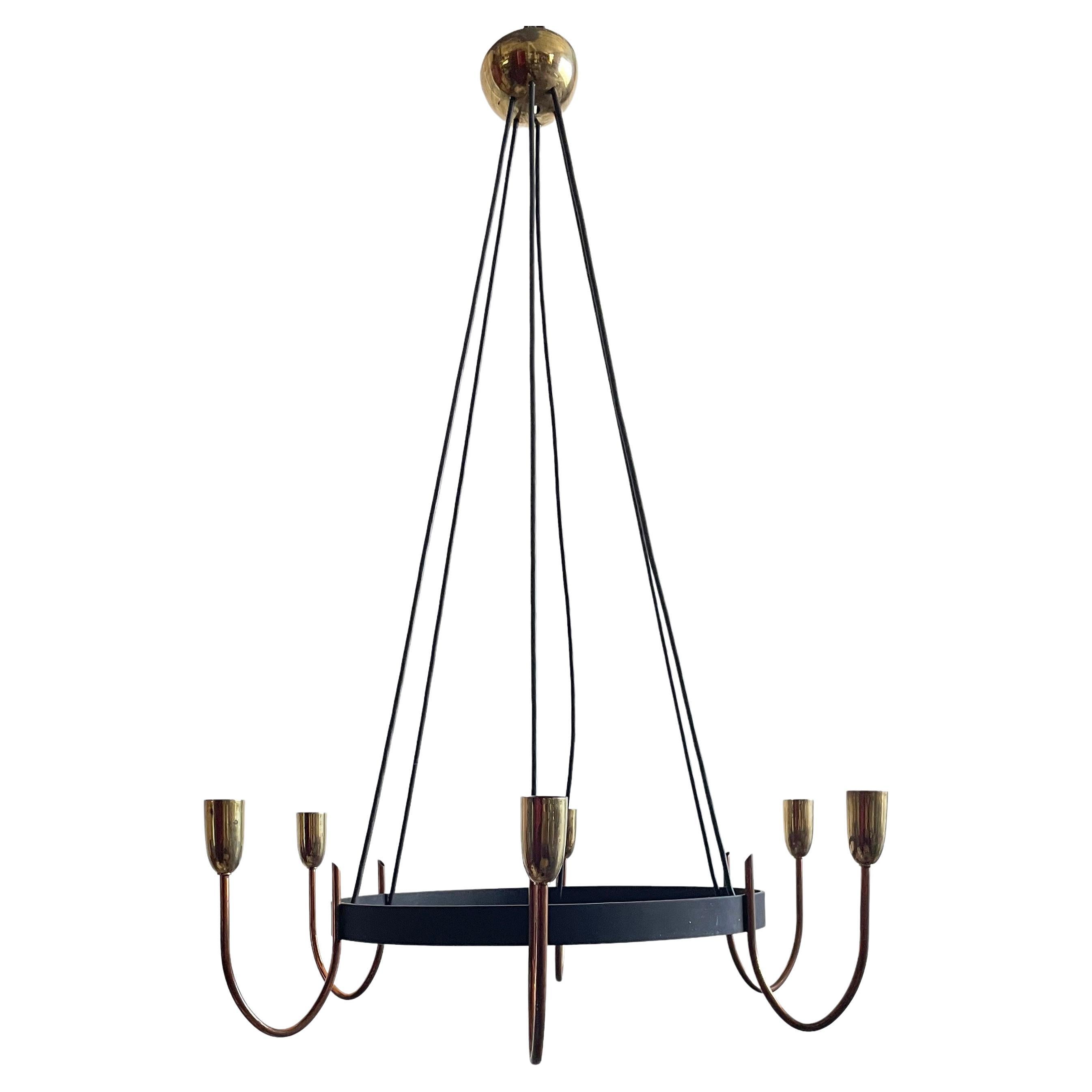 Large Art Deco Modernist Chandelier, Austria 1930s 1940s