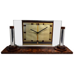 Retro Large Art Deco Modernist Clock by ATO