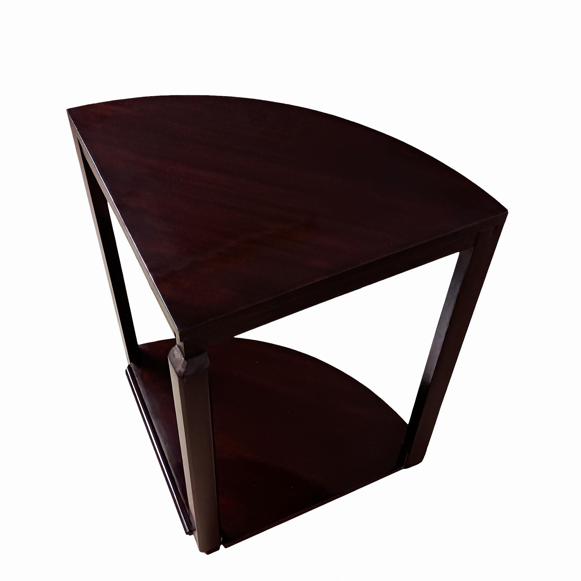 Ebony Large Art Deco Nest of Tables in Solid Mahogany, Belgium, 1925 For Sale