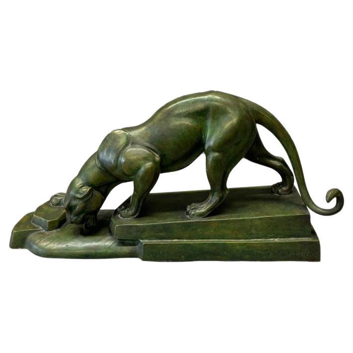 Large Art Deco Panther, signed