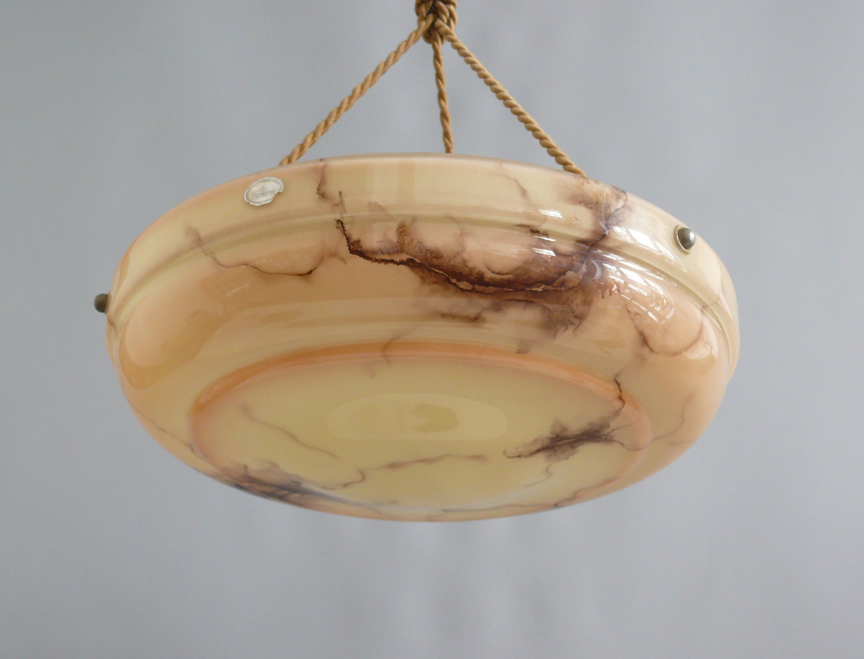 Art Deco Large Art Déco Pendant Light, 1920s - 1930s