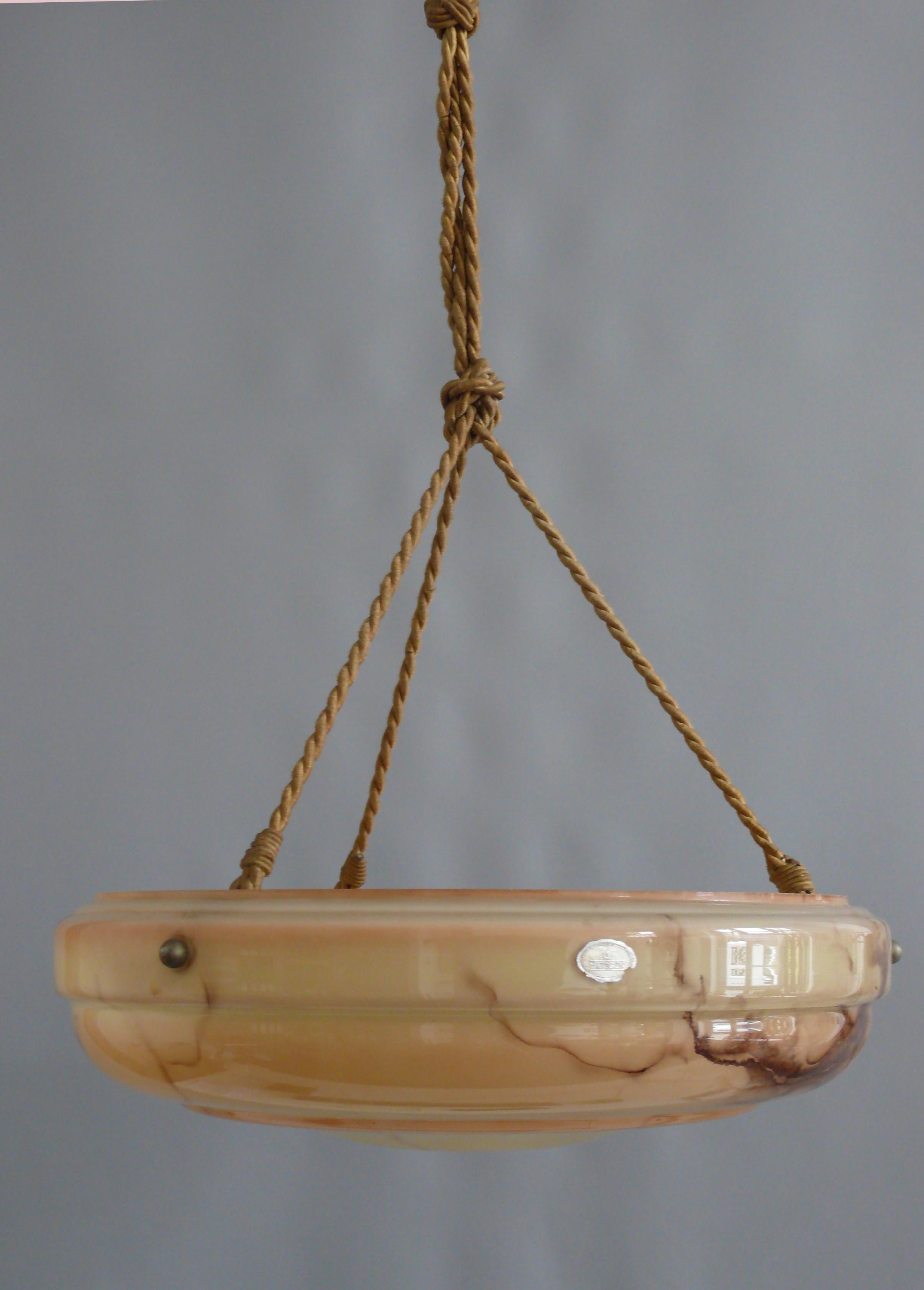 Large Art Déco Pendant Light, 1920s - 1930s 1
