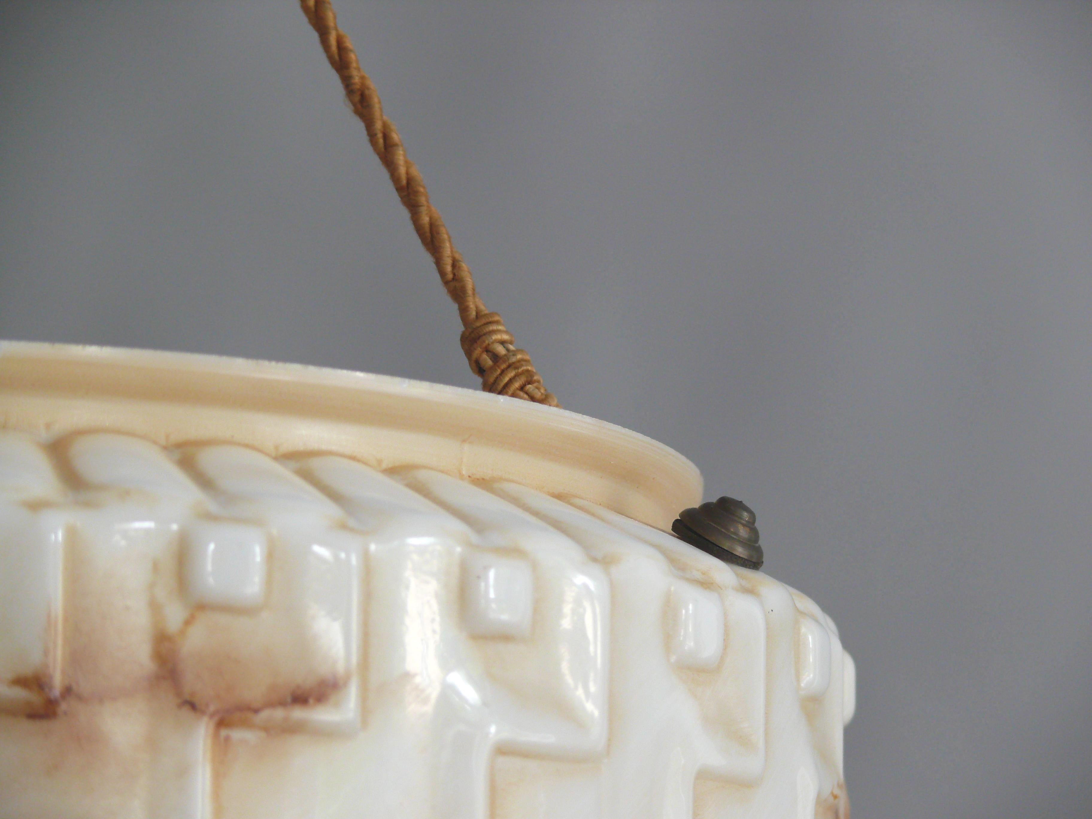 Large Art Déco Pendant Light, 1920s - 1930s For Sale 1