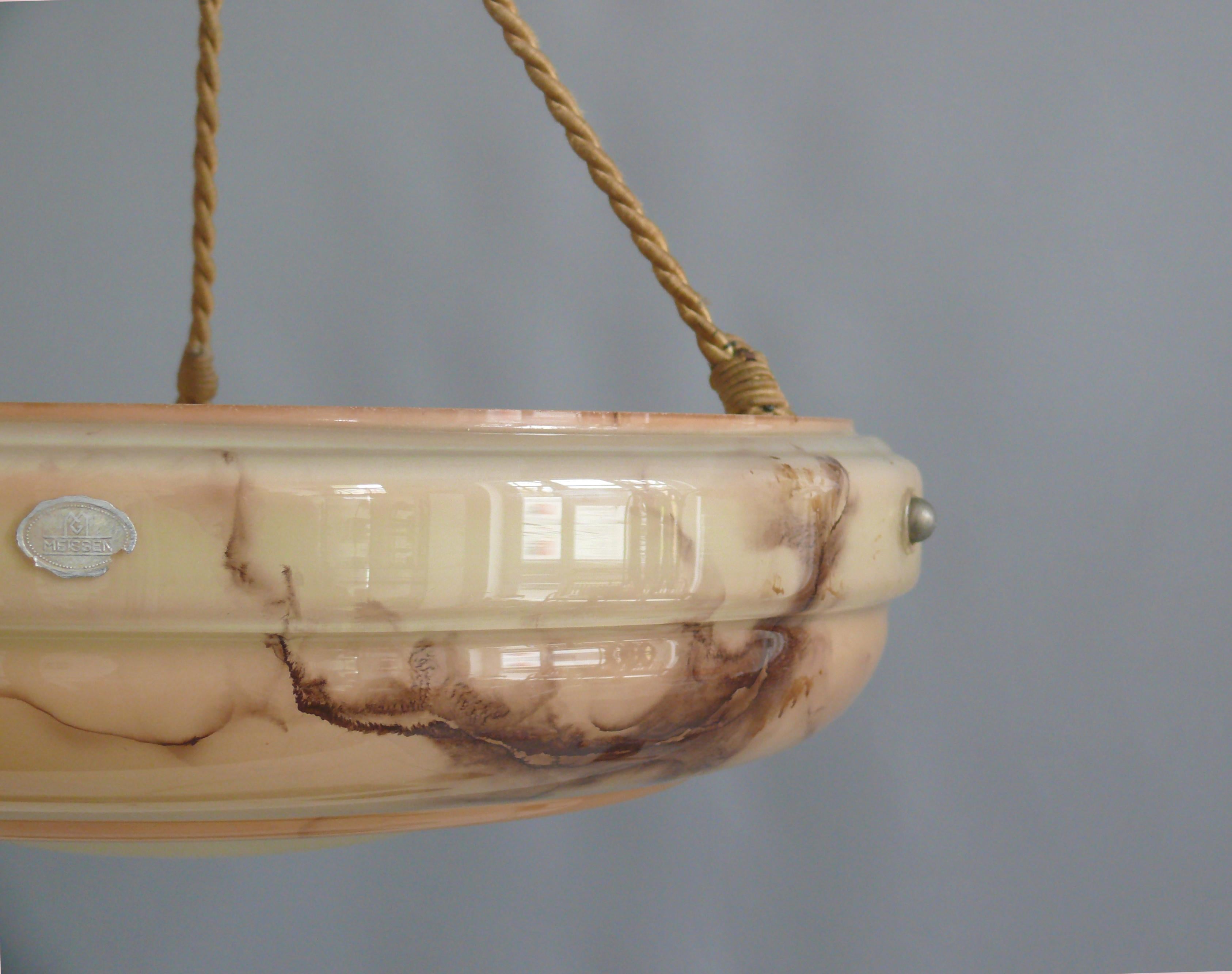 Large Art Déco Pendant Light, 1920s - 1930s 2