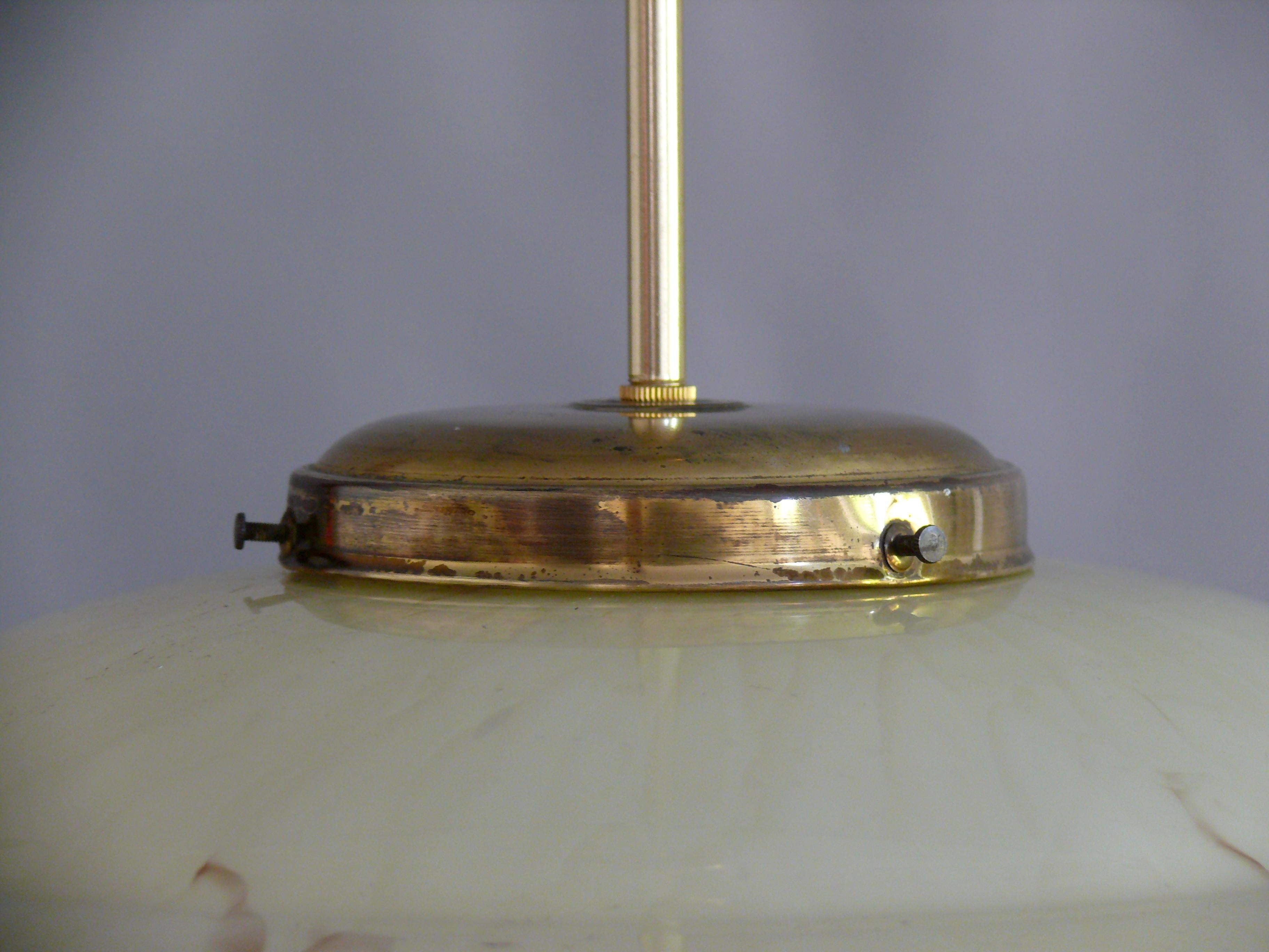 Grande lampada a sospensione Art Déco, anni '30-'40 in vendita 4