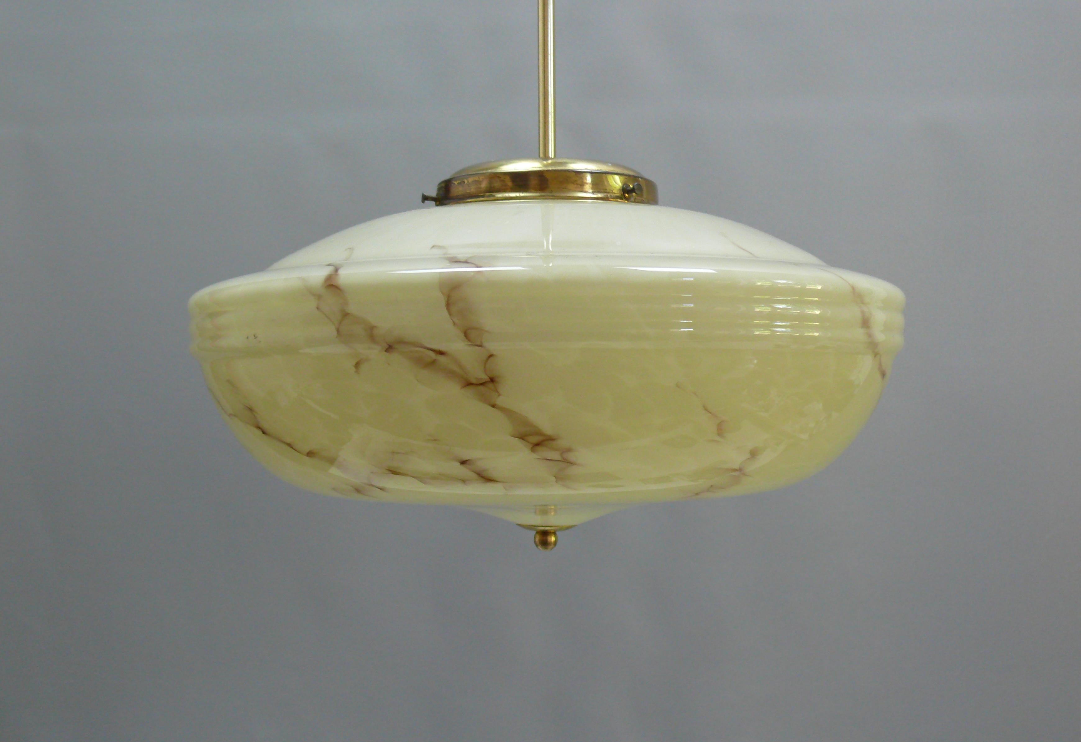 Tedesco Grande lampada a sospensione Art Déco, anni '30-'40 in vendita