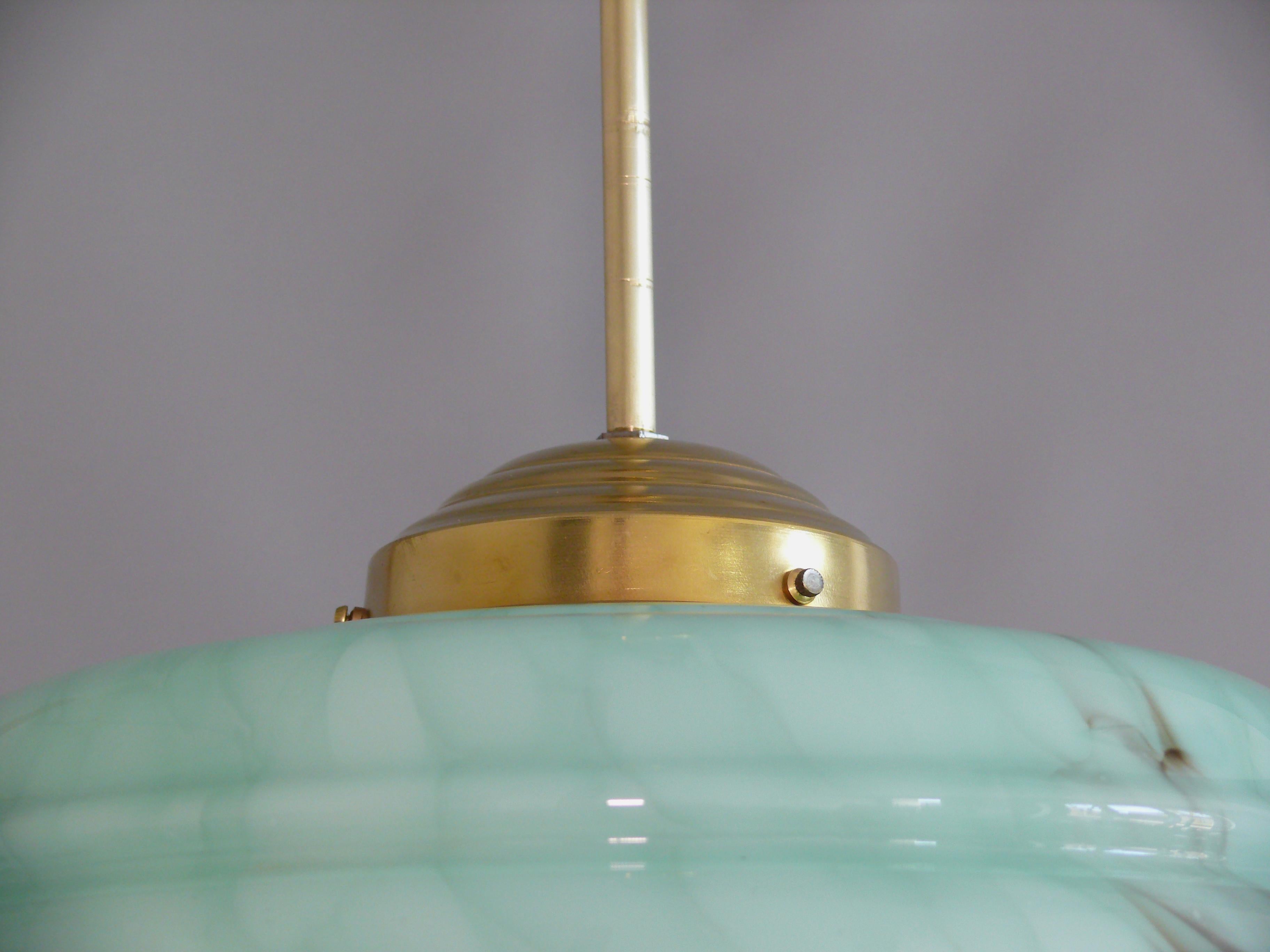 German Large Art Déco Pendant Light, 1930s - 1940s