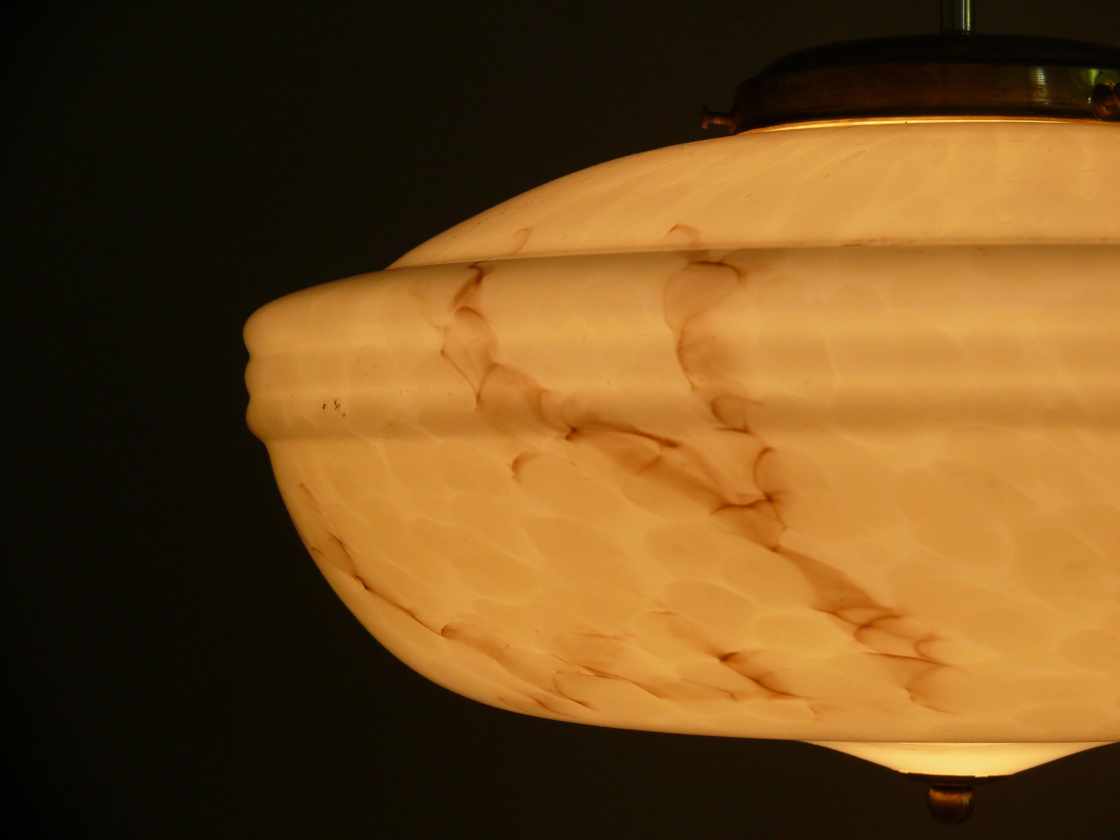 XX secolo Grande lampada a sospensione Art Déco, anni '30-'40 in vendita