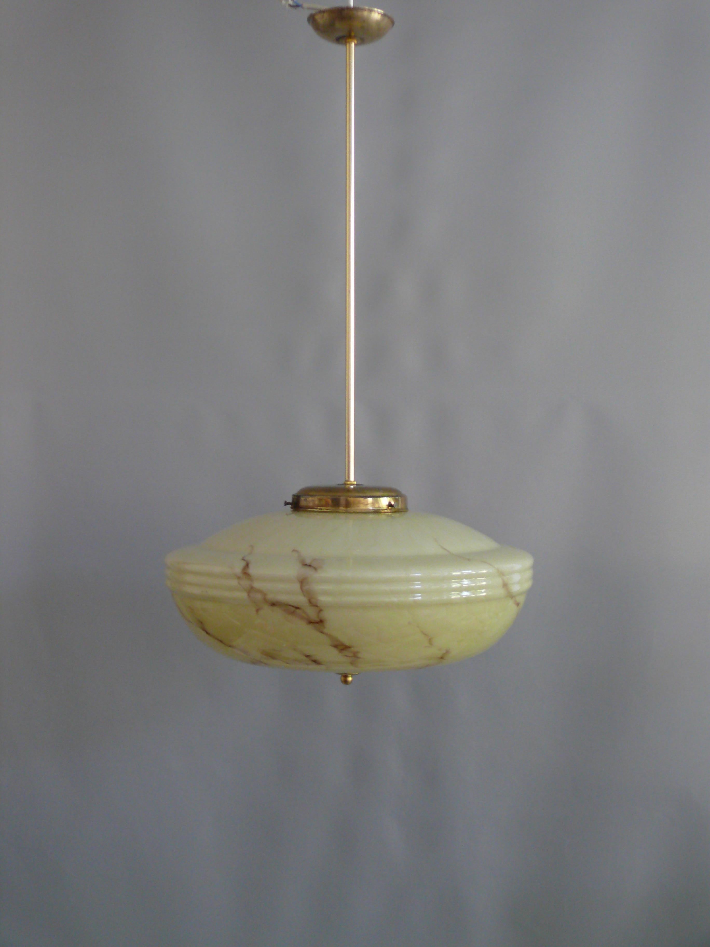 Grande lampada a sospensione Art Déco, anni '30-'40 in vendita 1