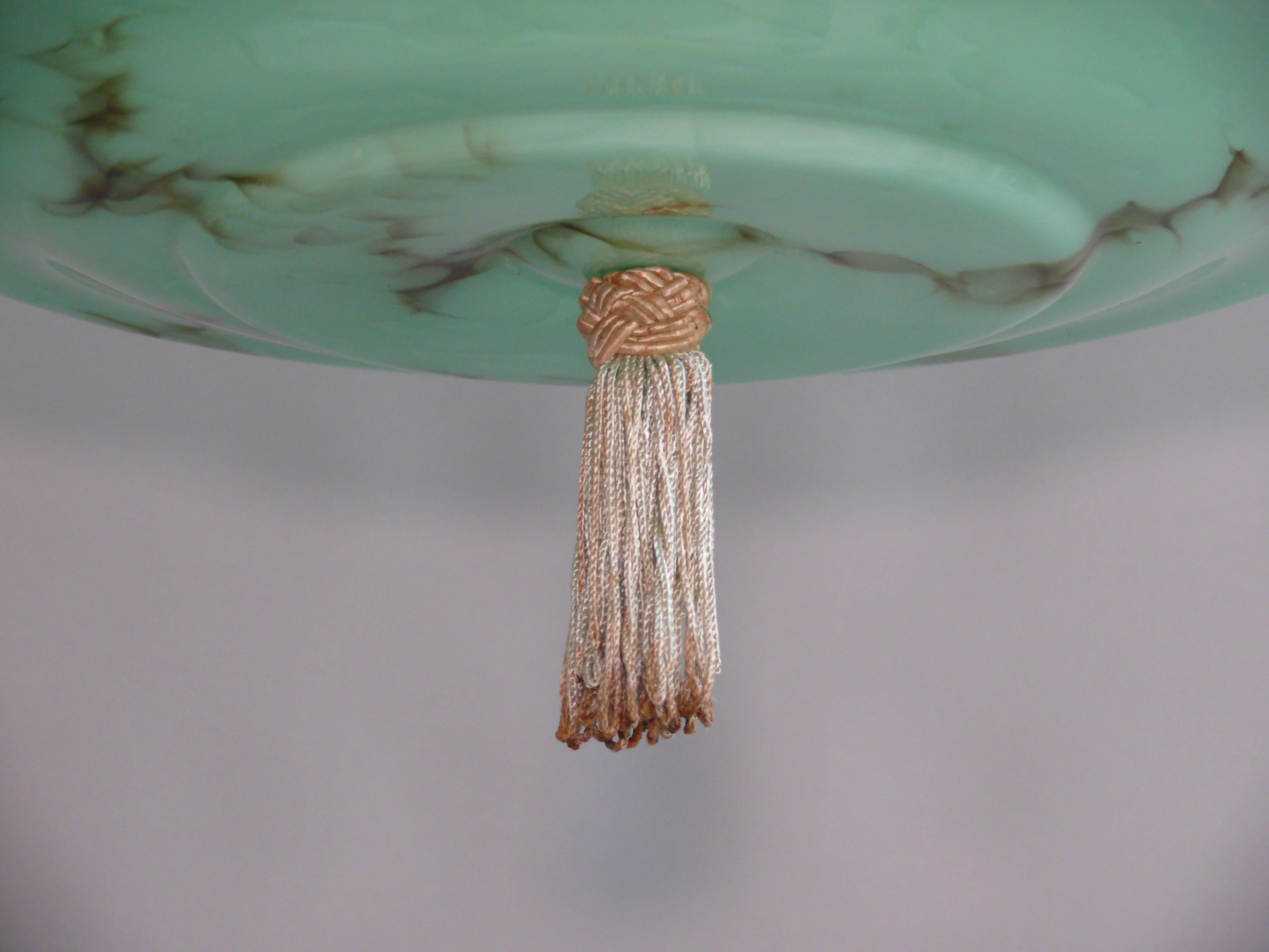 Large Art Déco Pendant Light, 1930s - 1940s 1