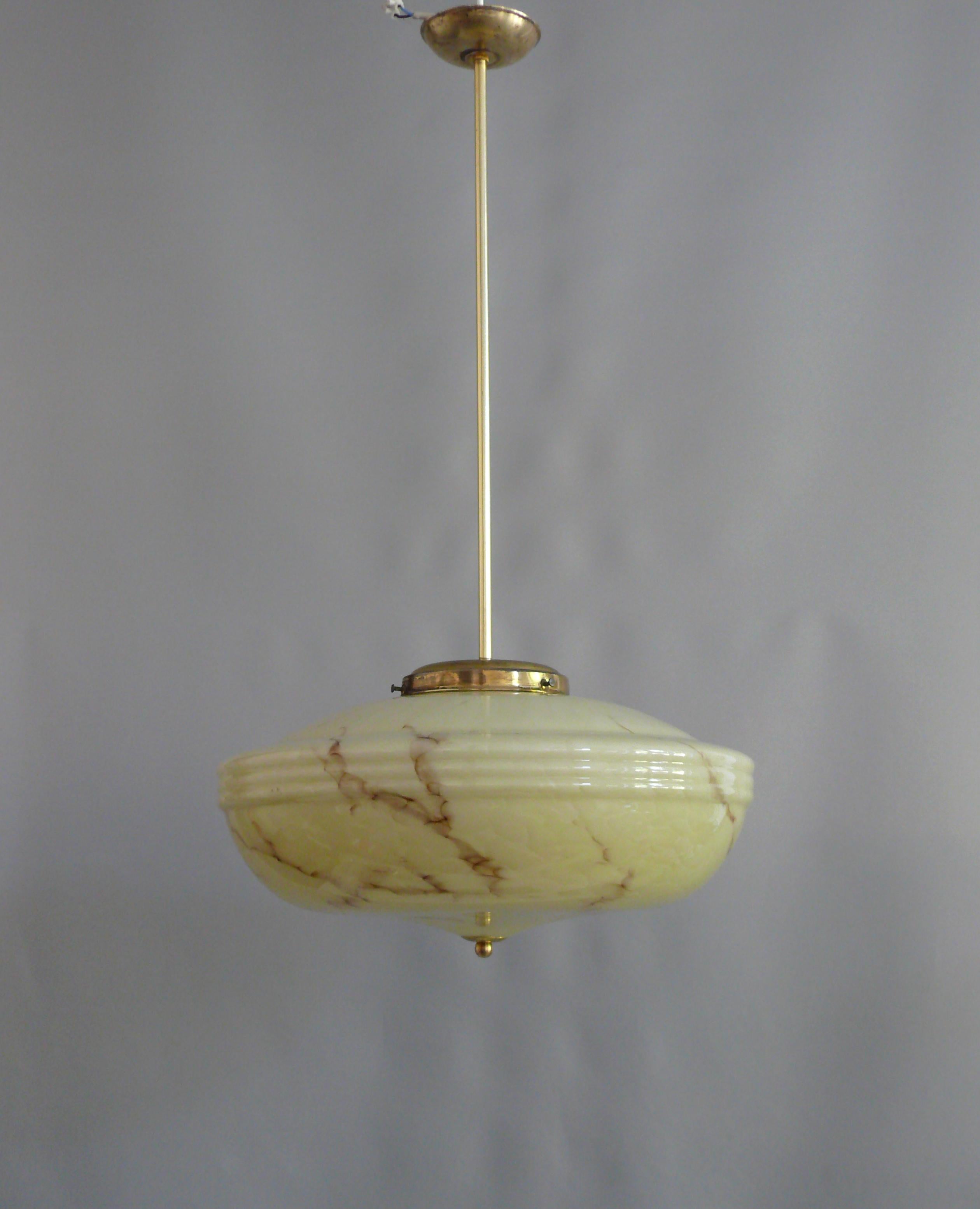 Grande lampada a sospensione Art Déco, anni '30-'40 in vendita 2