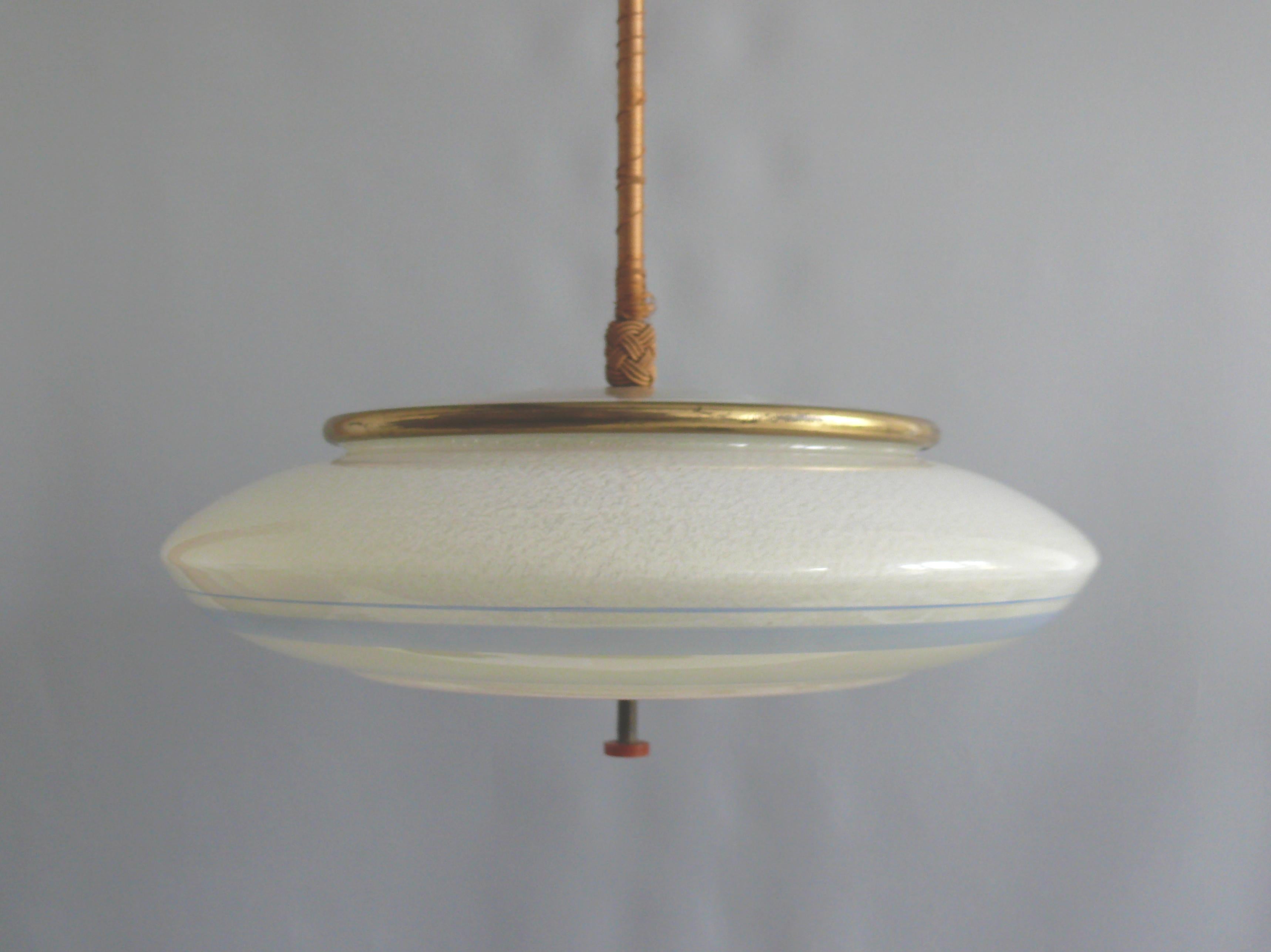 Tedesco Large Art Déco Pendant Light, 1930s - 1950s in vendita