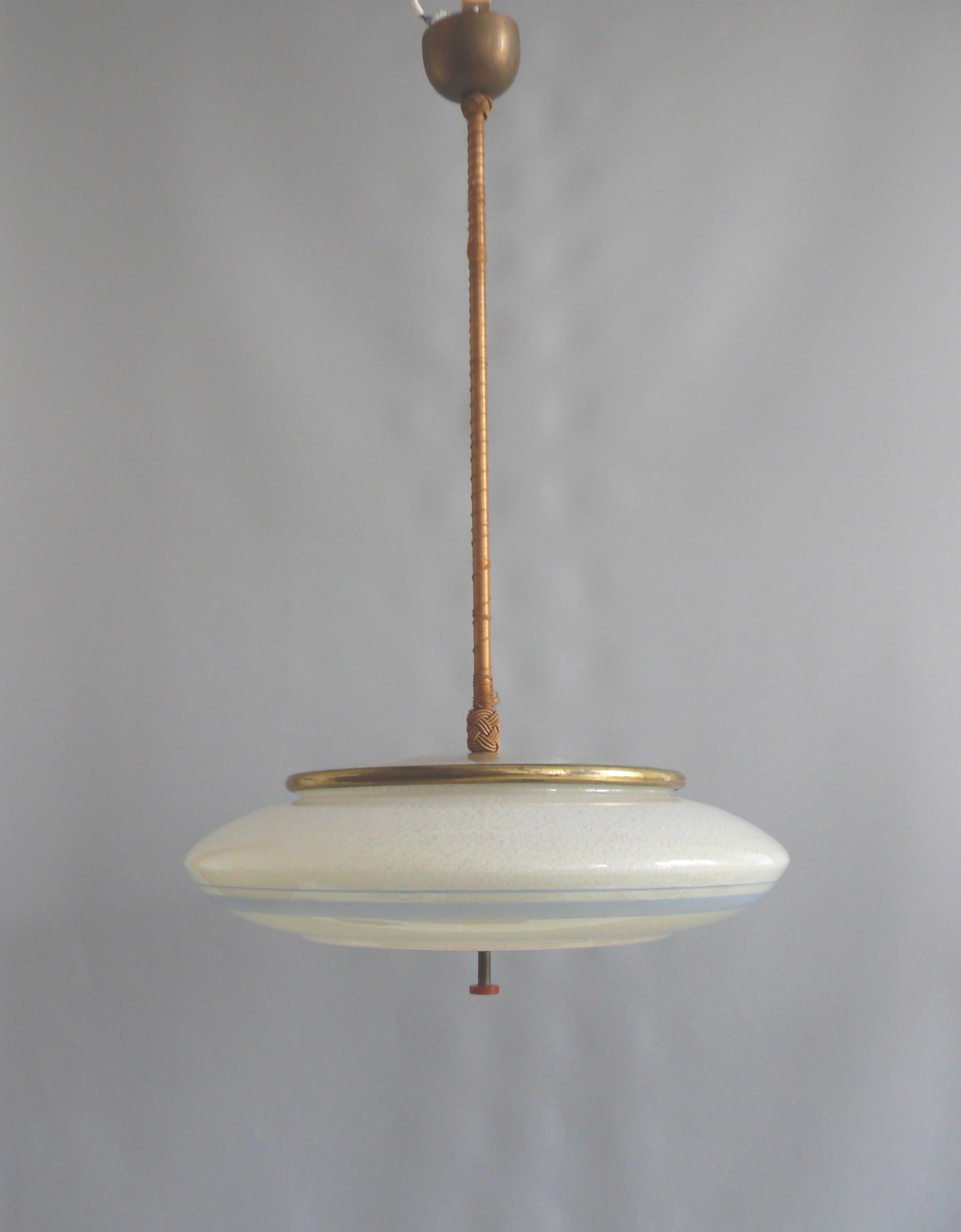 XX secolo Large Art Déco Pendant Light, 1930s - 1950s in vendita