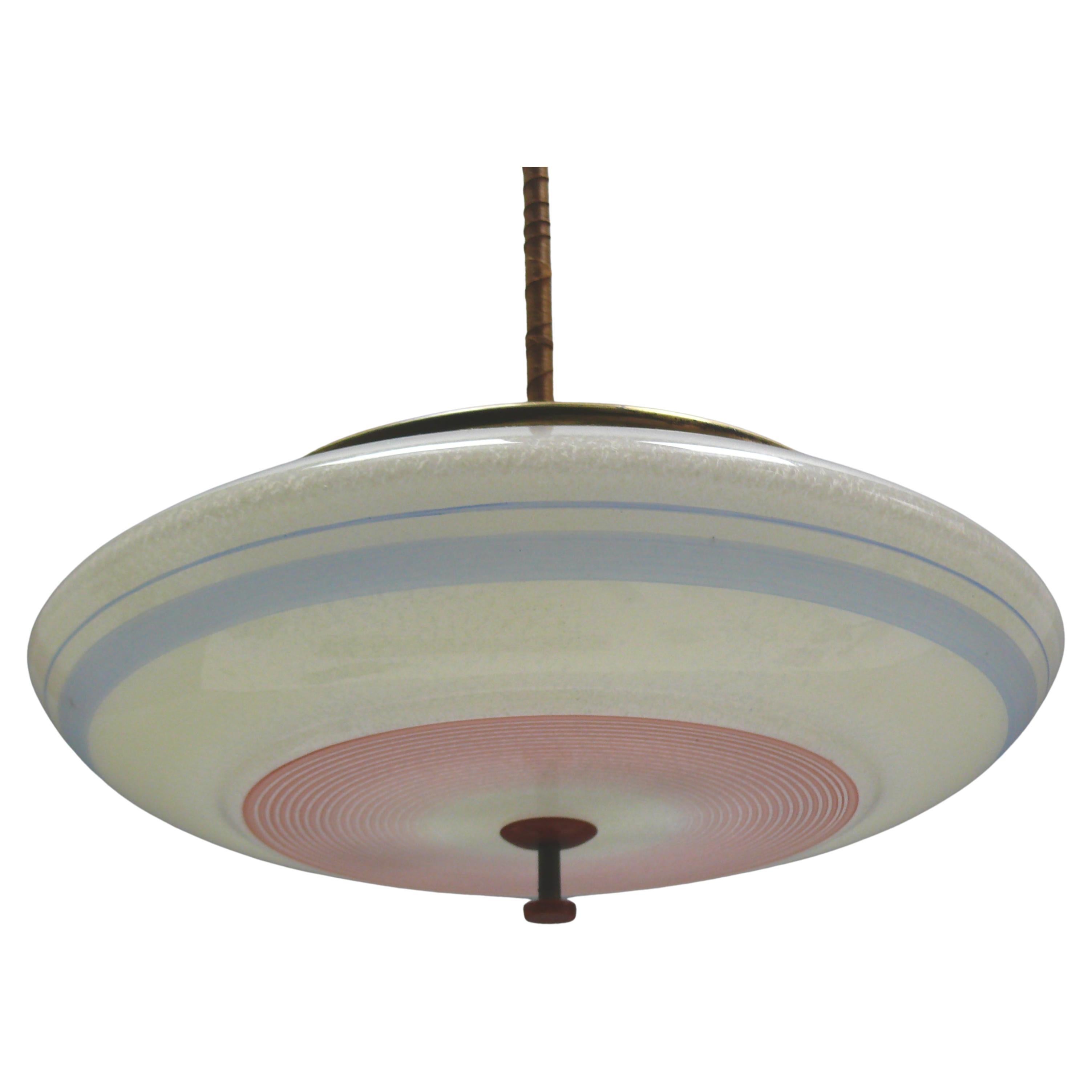 Large Art Déco Pendant Light, 1930s - 1950s