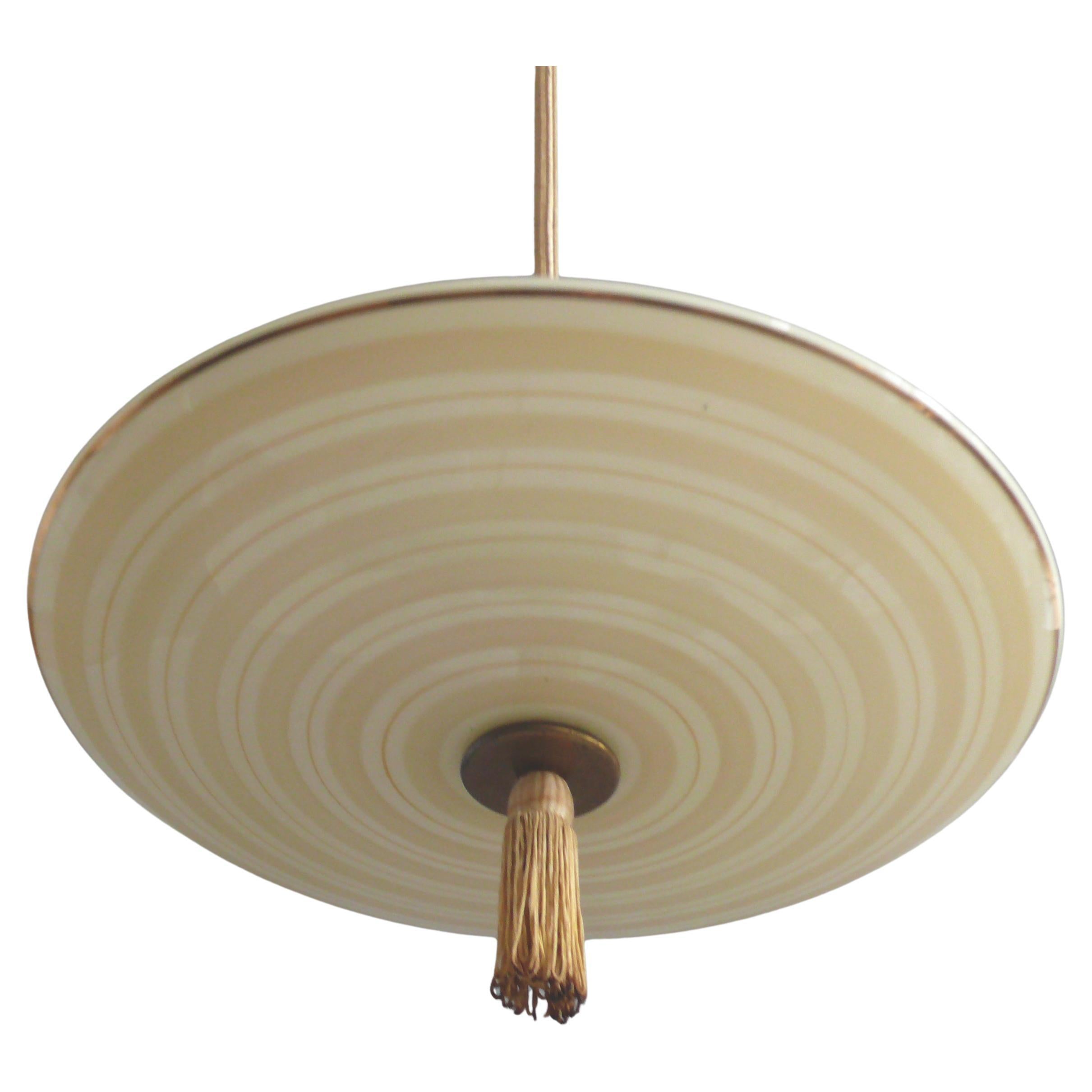 Large Art Déco Pendant Light, 1930s - 1950s