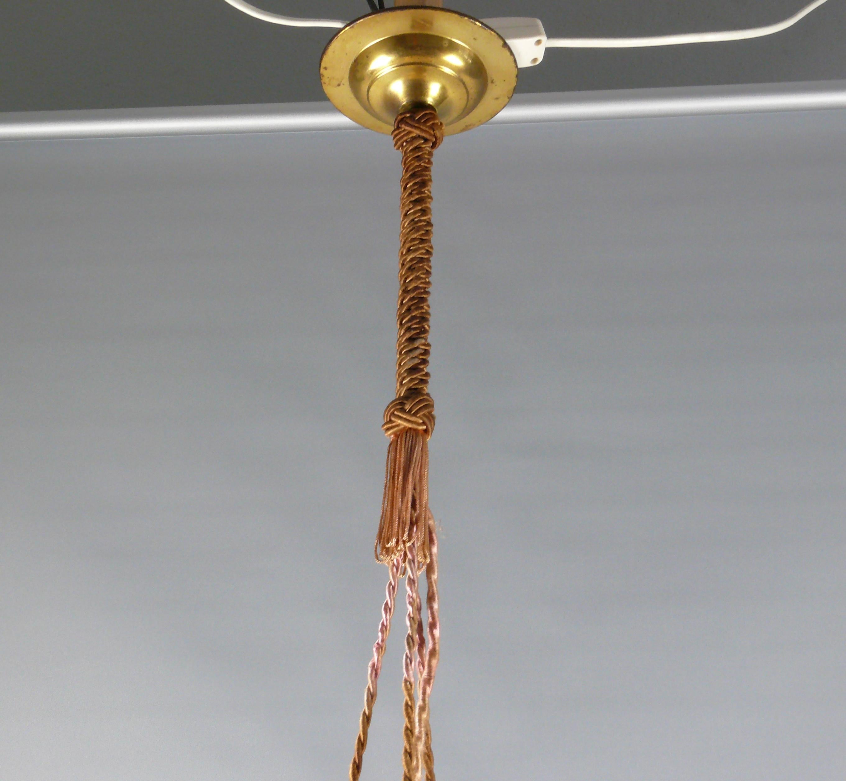 Métal Grande lampe suspendue Art Déco, années 1930 en vente