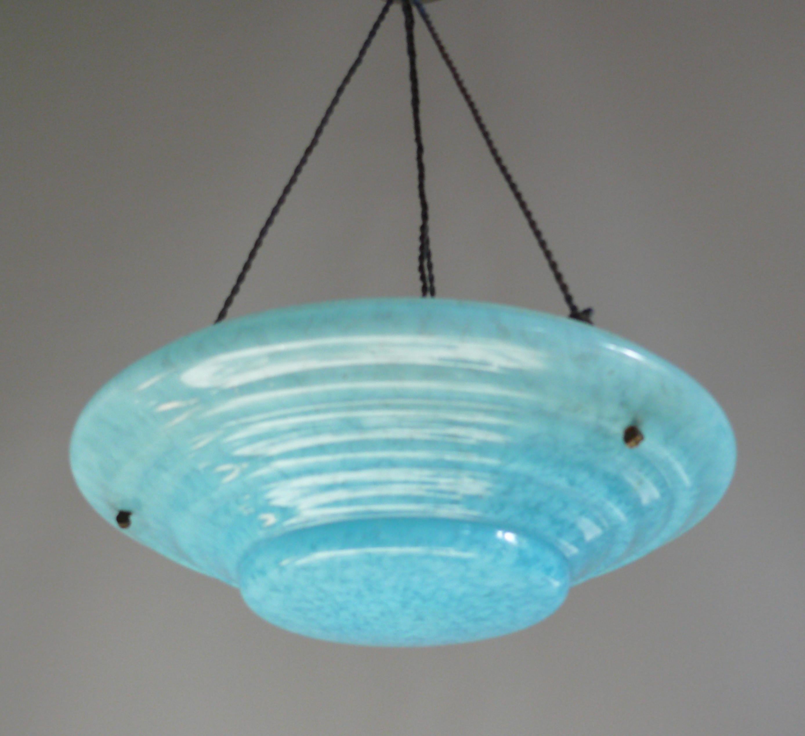 Large Art Déco Pendant Light, Germany 1920s - 1930s In Good Condition For Sale In Schwerin, MV
