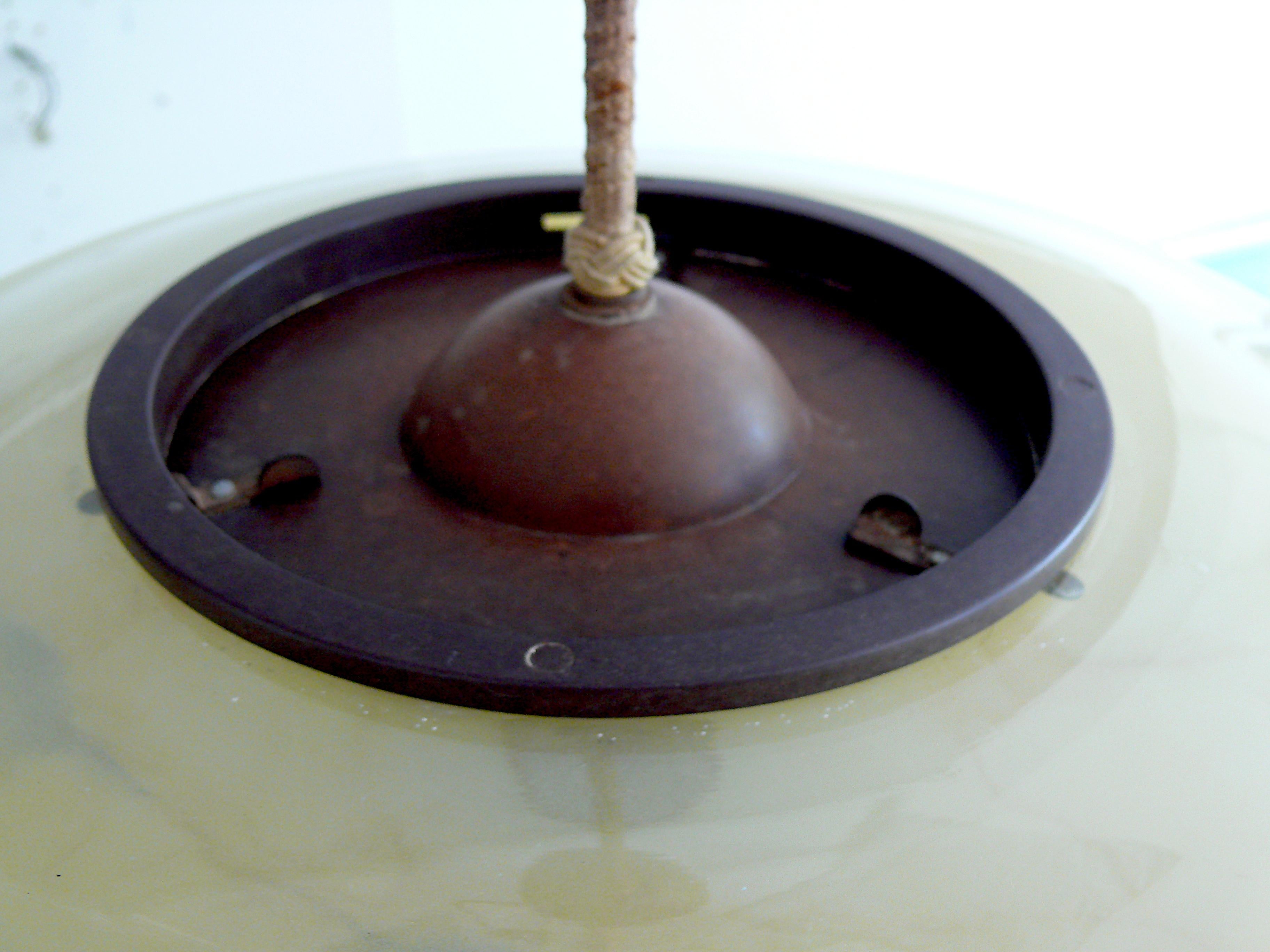 Large Art Déco Pendant Light, Meissen - Germany 1930s - 1940s For Sale 4