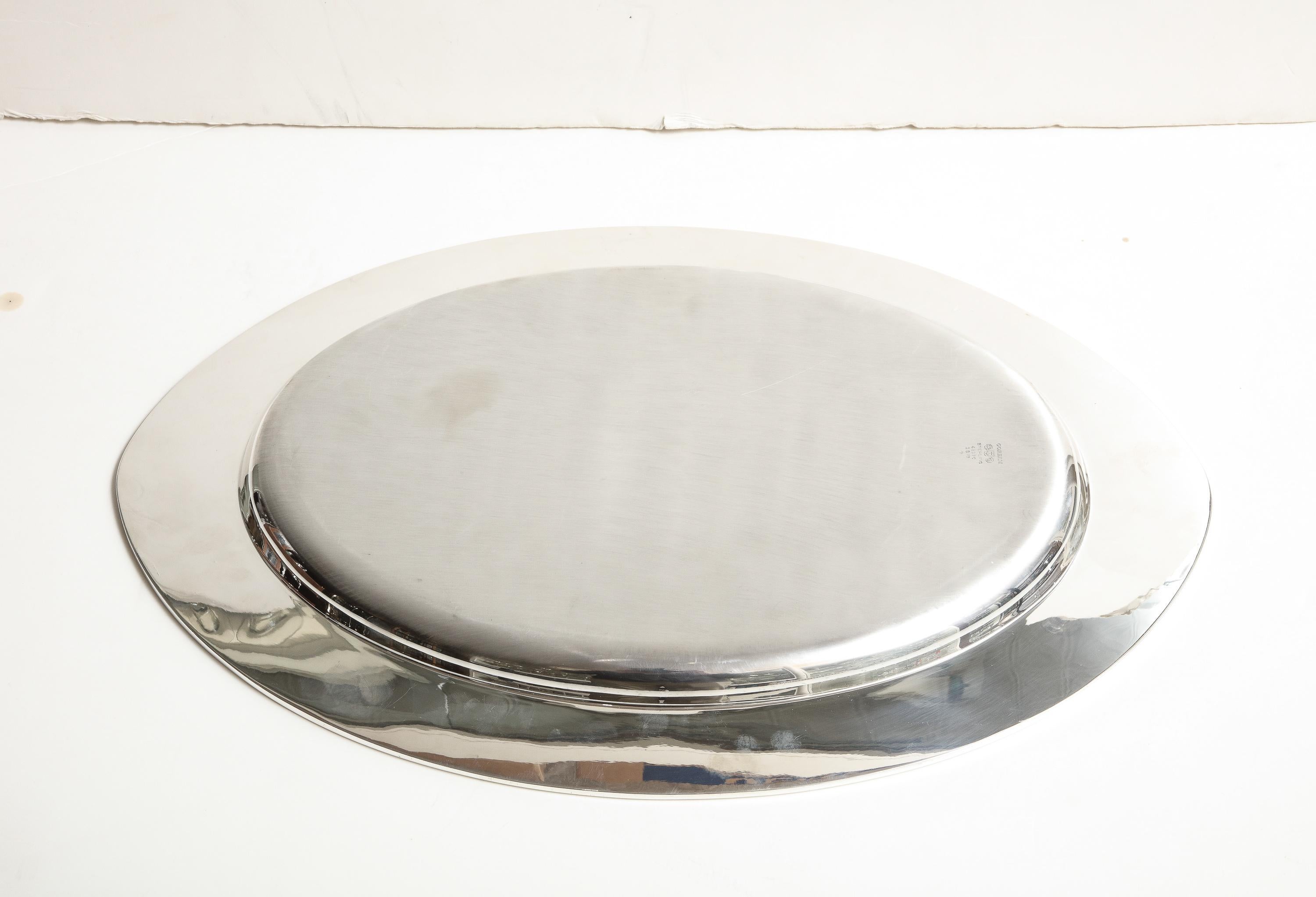 Large Art Deco Period Solid Sterling Silver Serving Platter By Gorham For Sale 6