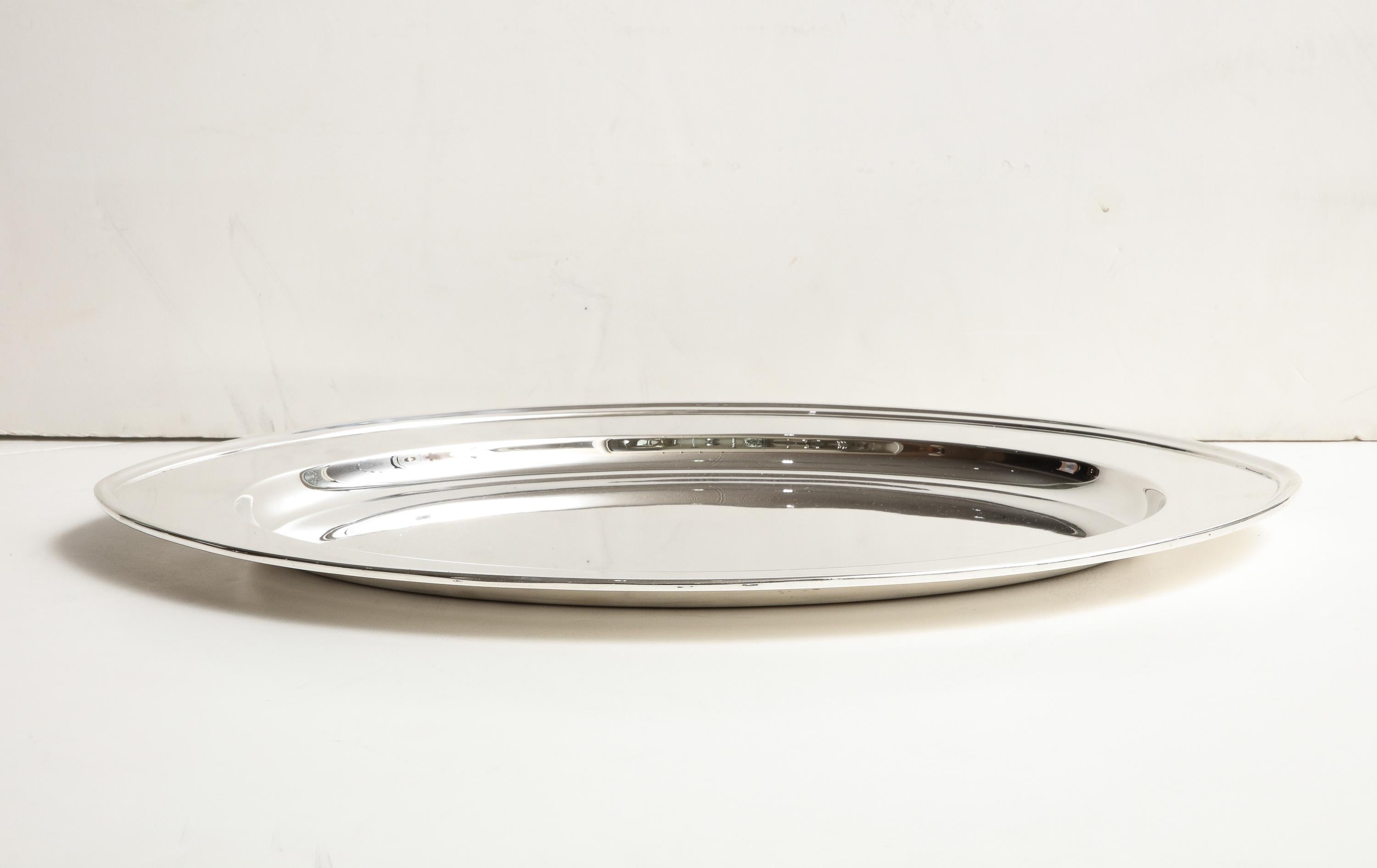 Large Art Deco Period Solid Sterling Silver Serving Platter By Gorham For Sale 9