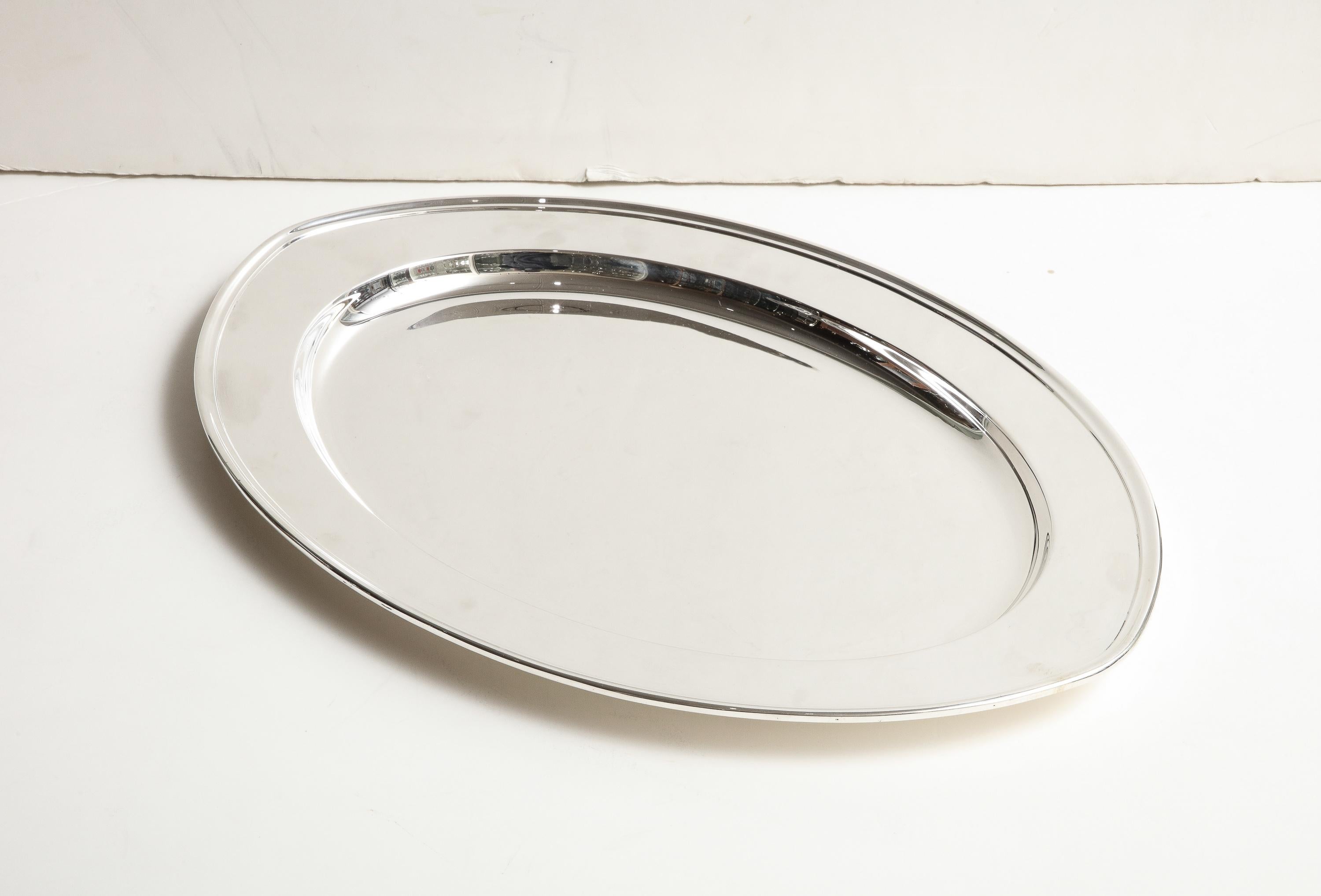 Large Art Deco Period Solid Sterling Silver Serving Platter By Gorham For Sale 1