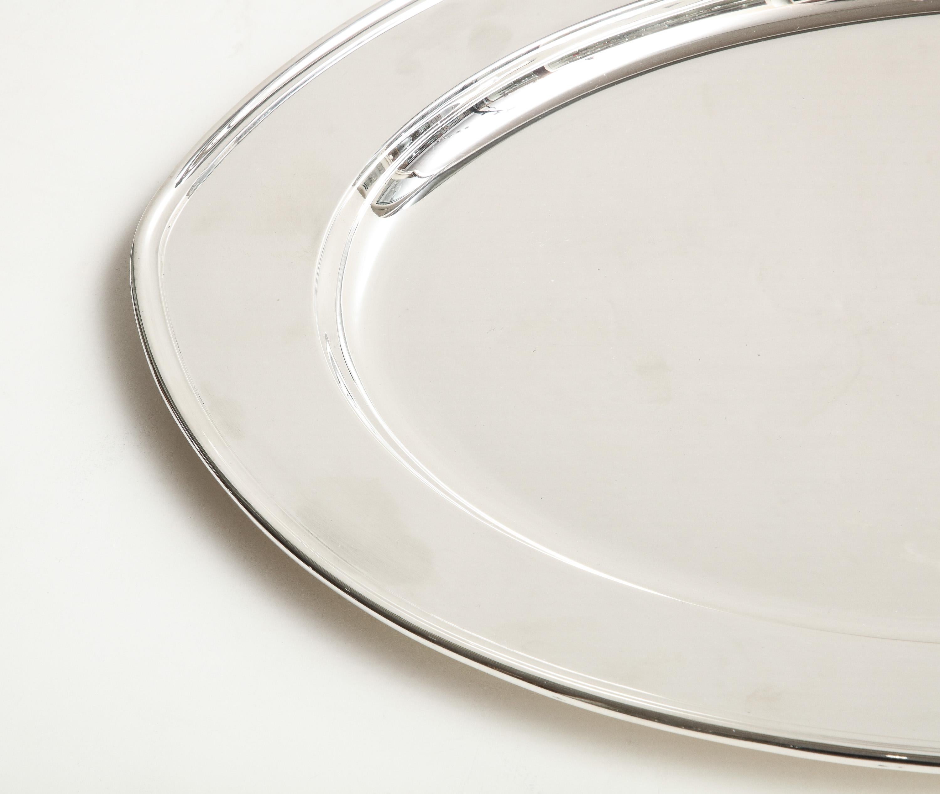 Large Art Deco Period Solid Sterling Silver Serving Platter By Gorham For Sale 4
