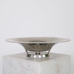 Grande ciotola in peltro Art Déco di Just Andersen, anni '1930, Danimarca