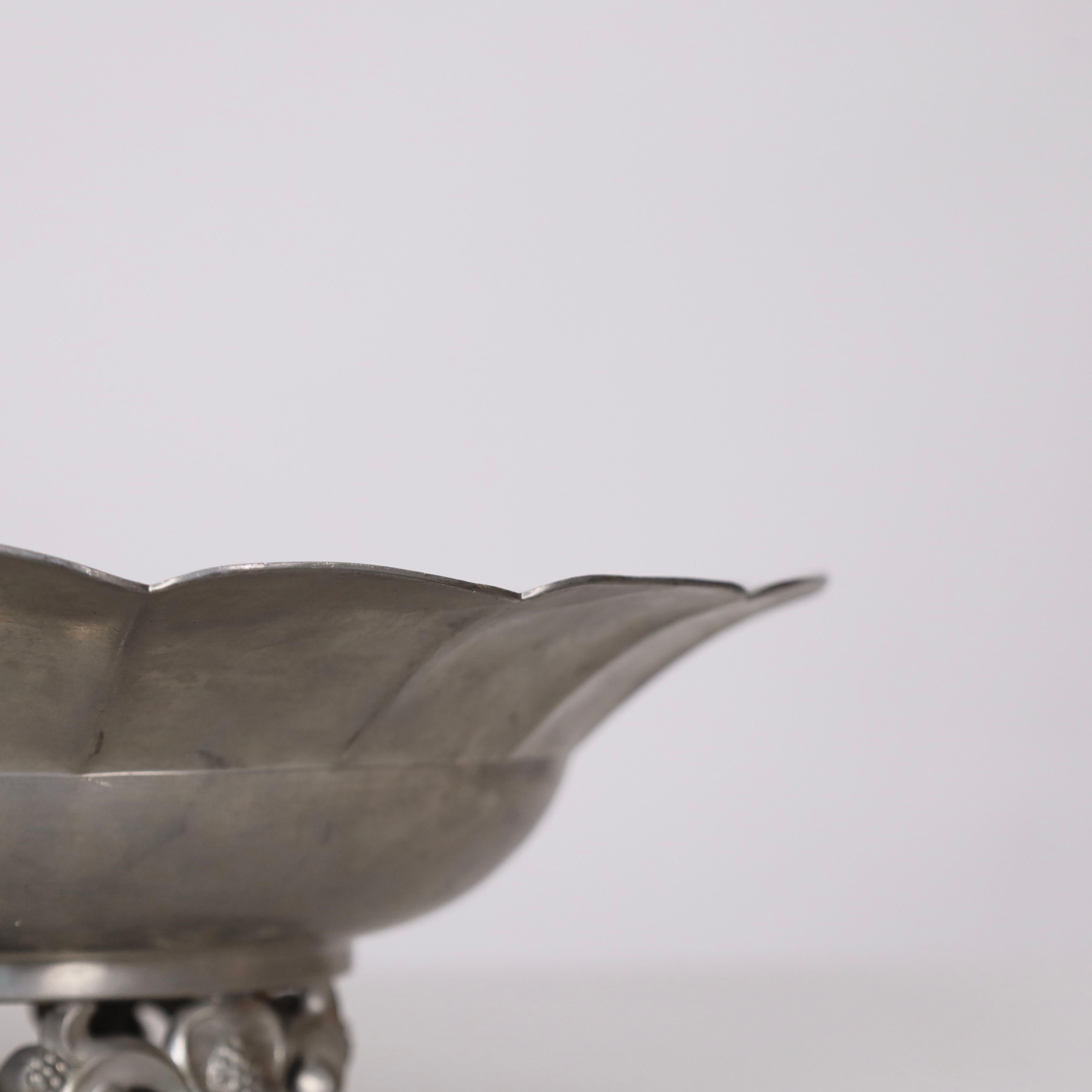 Early 20th Century Large Art Deco Pewter Bowl by Just Andersen, 1920s, Denmark For Sale