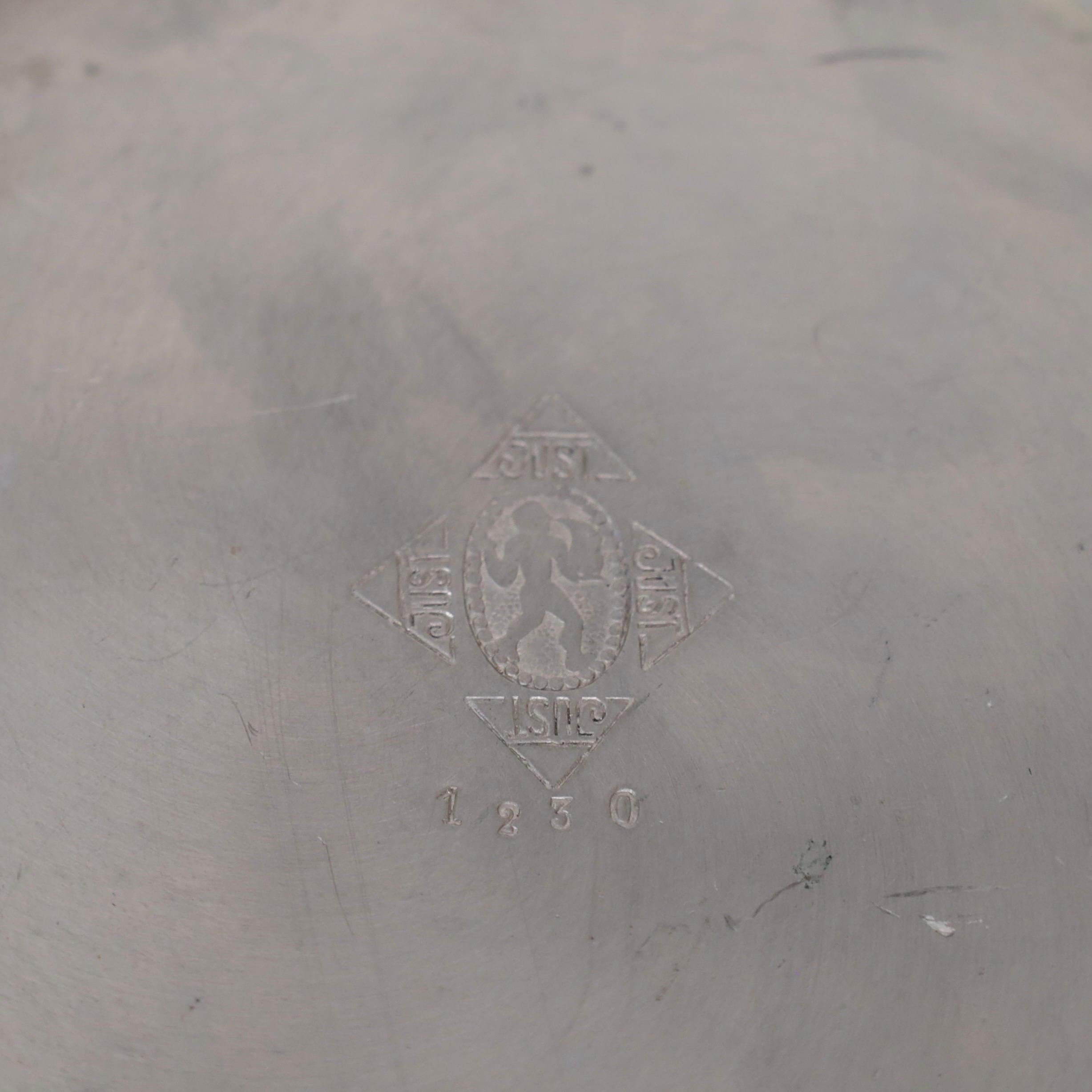 Large Art Deco Pewter Bowl by Just Andersen, 1920s, Denmark For Sale 2
