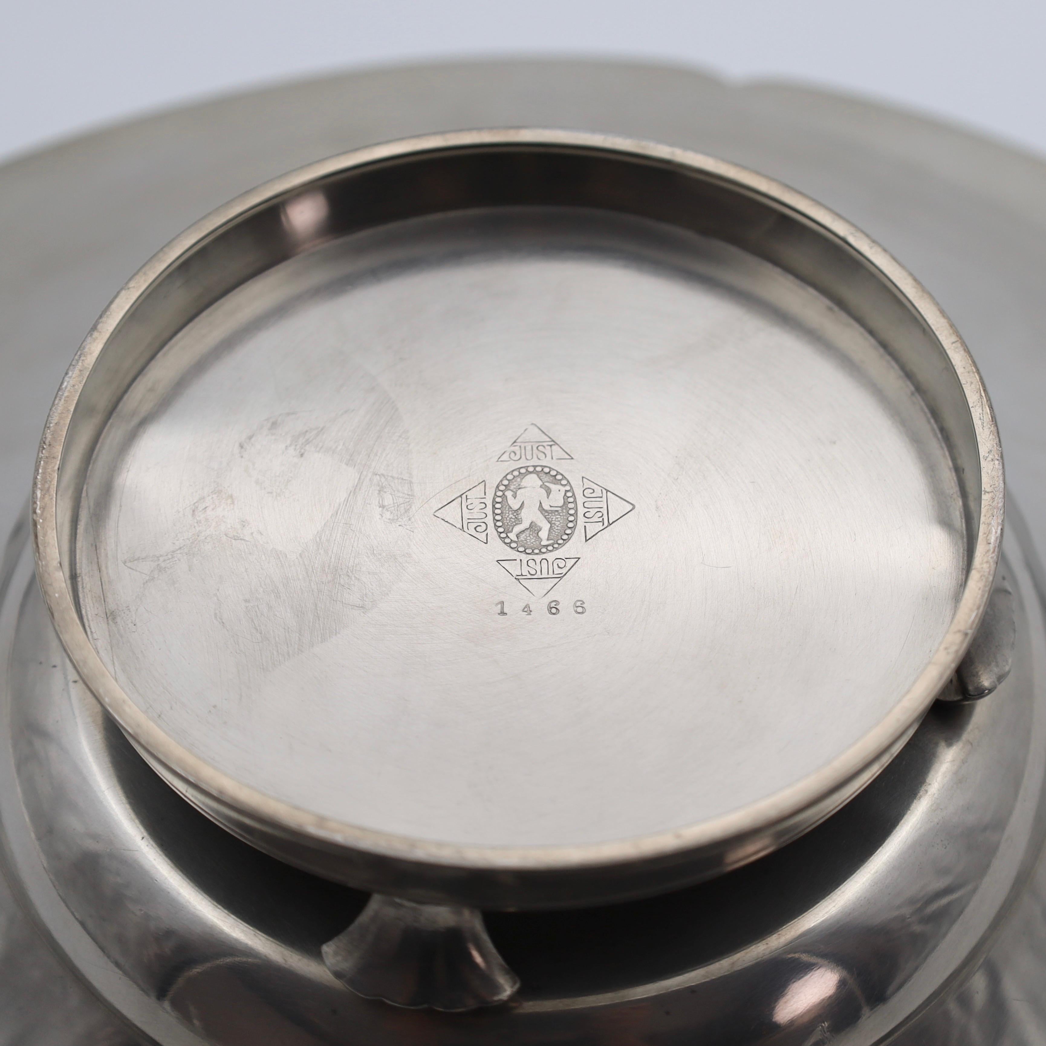 Grand bol en étain Art déco par Just Andersen, années 1930, Danemark en vente 3