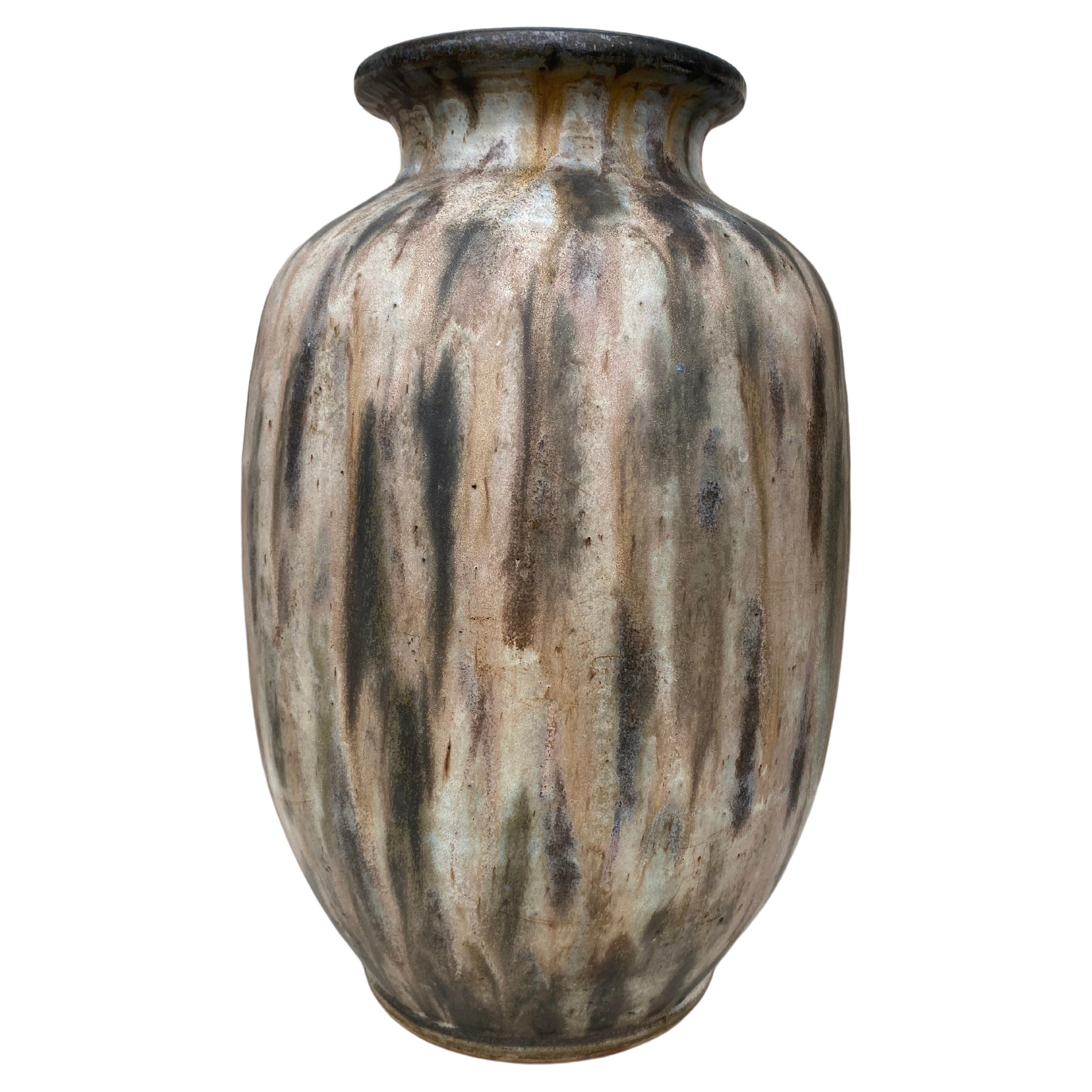 Art Déco Grande vaso in ceramica Art Deco Antoine Dubois Bouffioulx in vendita