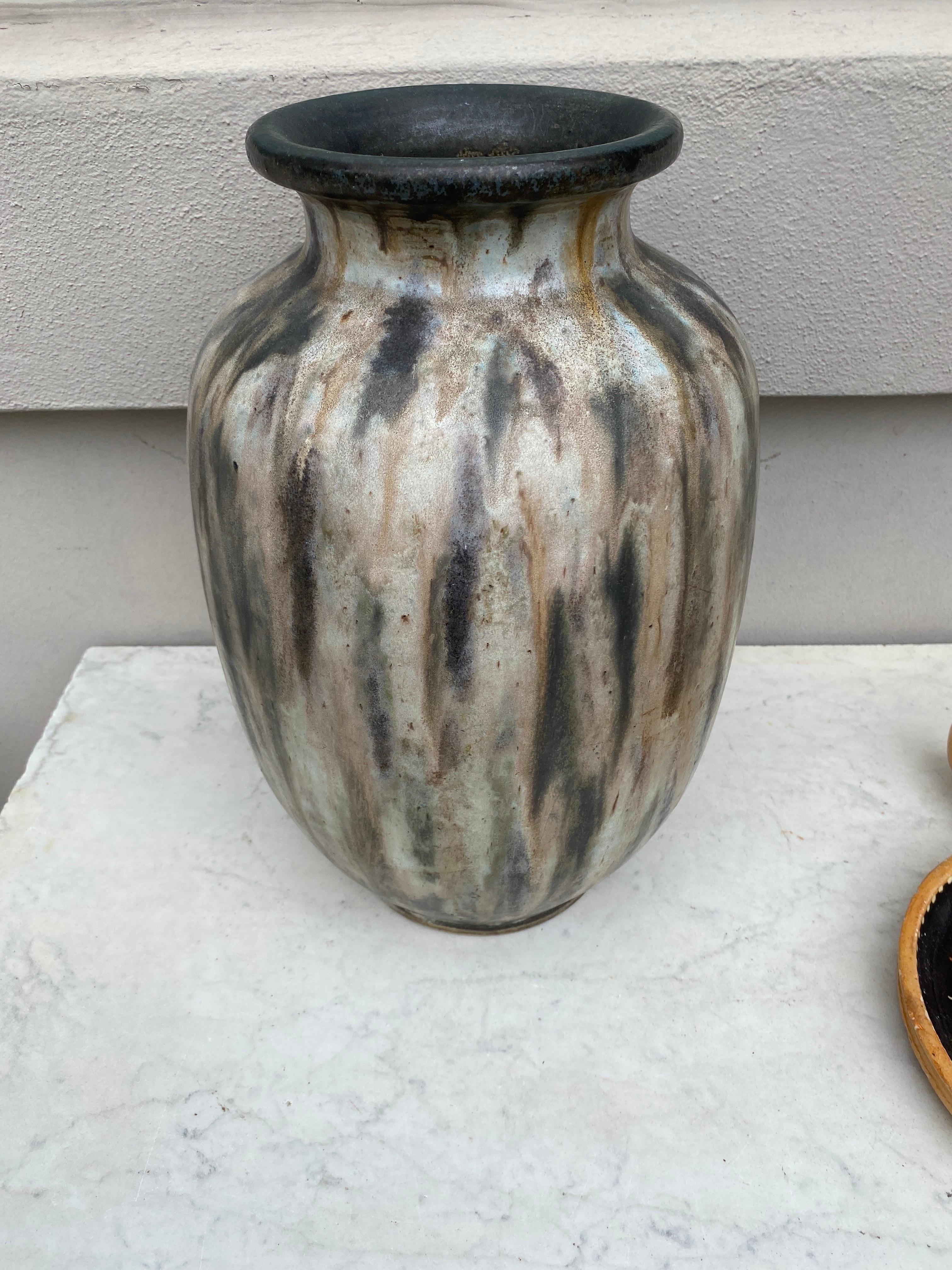 Belge Grand vase en poterie Art Déco Antoine Dubois Bouffioulx en vente