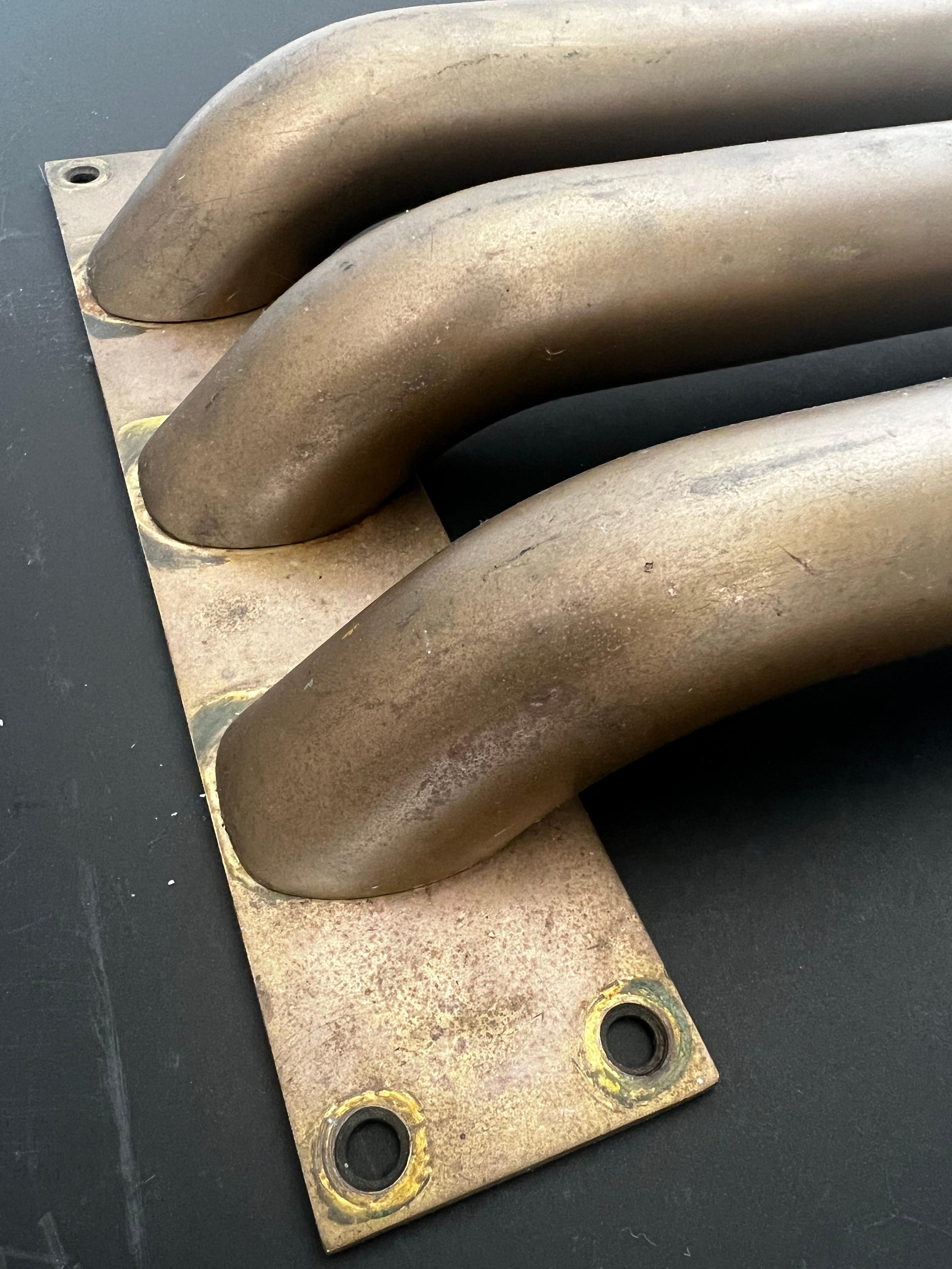 Cast Large Art Deco Push Pull Door Handles in Brass For Sale