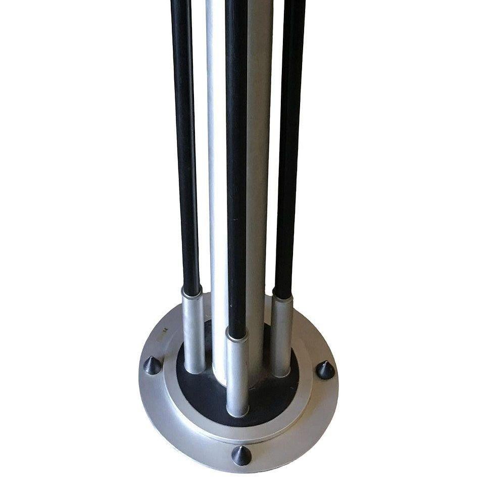Alluminio Lampada da terra Torchiere Art Deco Revival Machin di grandi dimensioni, coppia in vendita